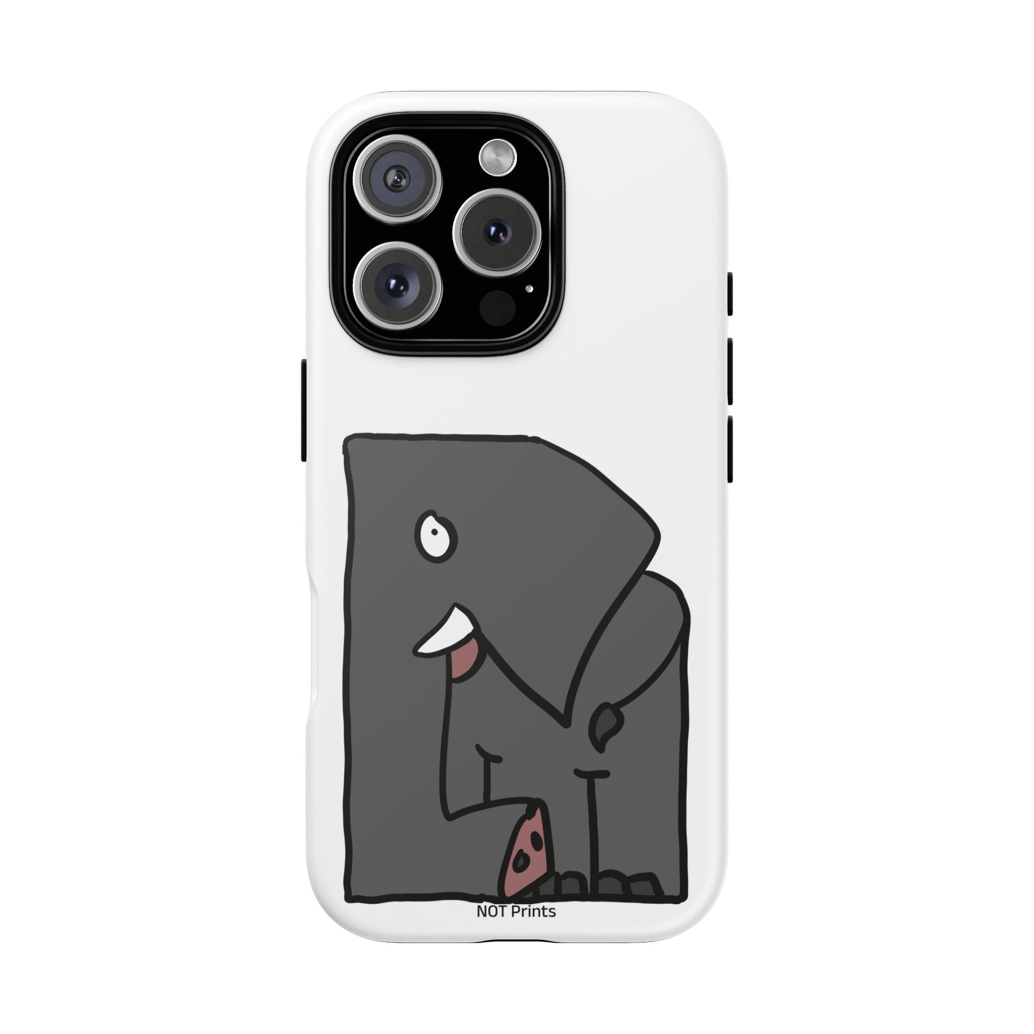 Coque de Téléphone Mignonne Éléphant Dessin Animé — Coque de Protection iPhone Amusante et Robuste