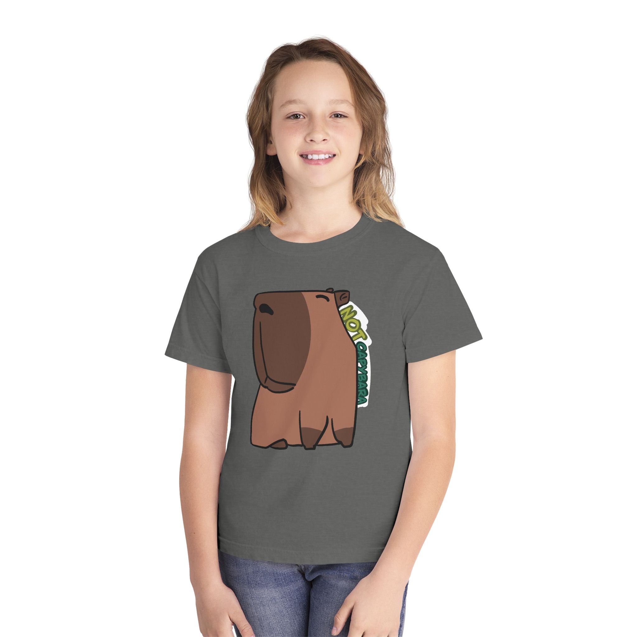 T-shirt graphique enfant Capybara – Adorable T-shirt enfant « Pas un capybara »