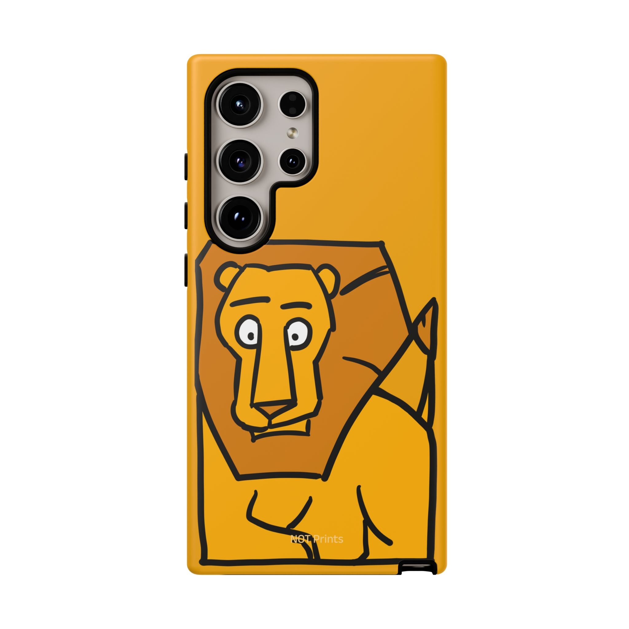 Lion Sketch Phone Case — Cute Minimalist Cartoon Lion Protective Cover