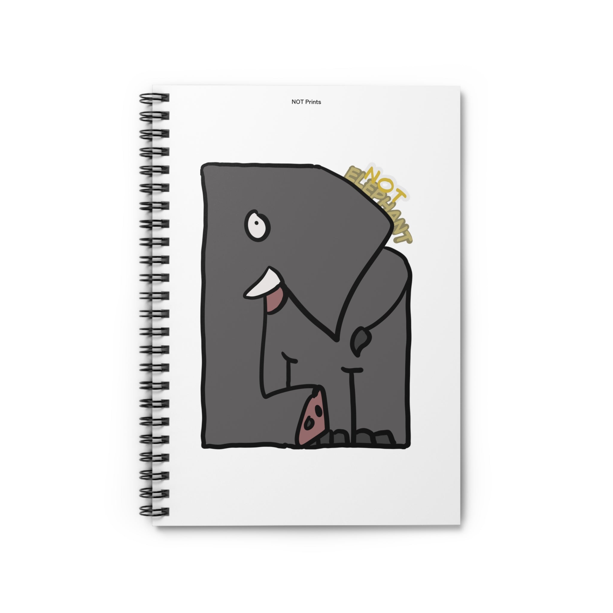 Joli carnet à spirale Éléphant Dessin animé – Journal ligné pour enfants et amoureux des animaux