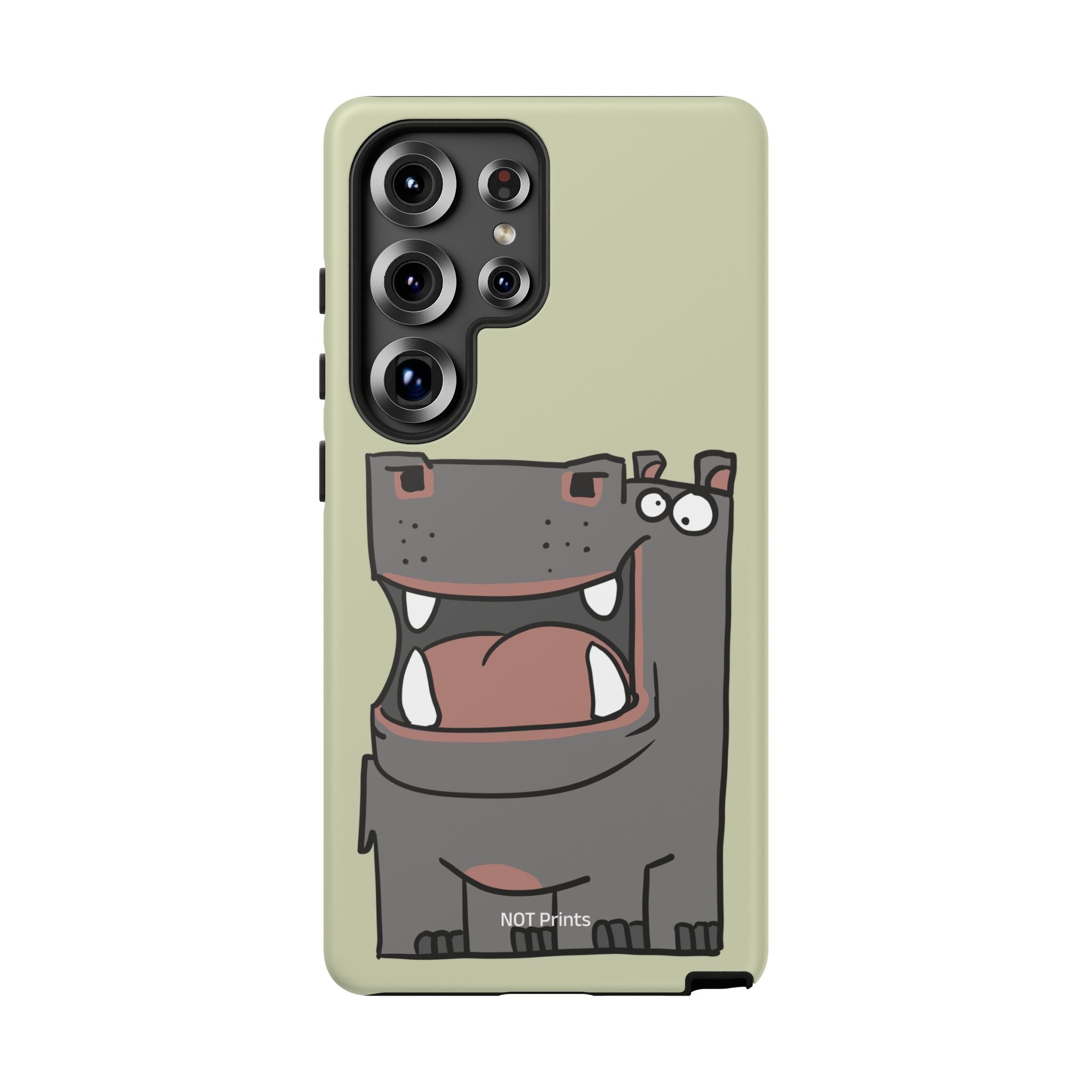 Hippo Cartoon Phone Case — Cute Happy Hippo Protective iPhone Cover