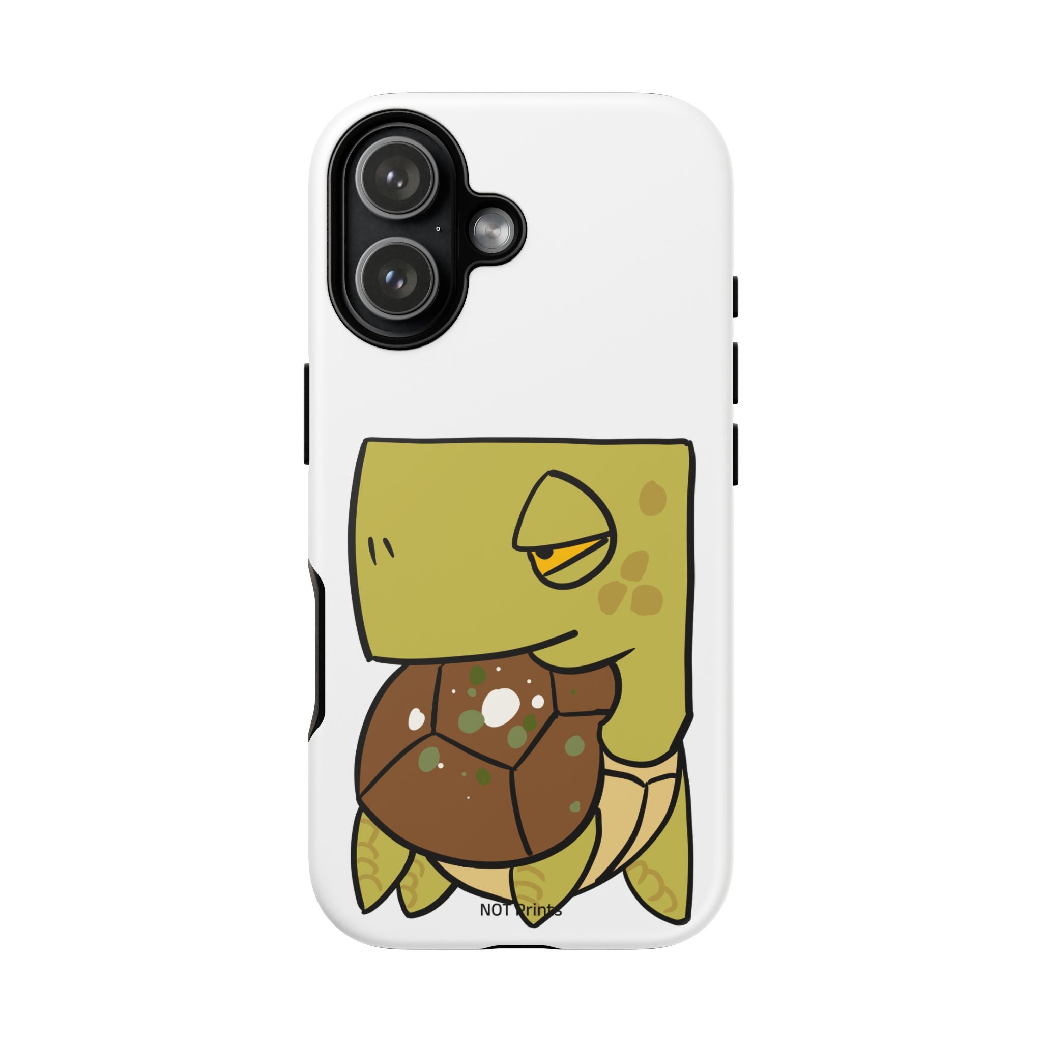 Turtle Tough Phone Case — Cute Grumpy Turtle Protective Cover