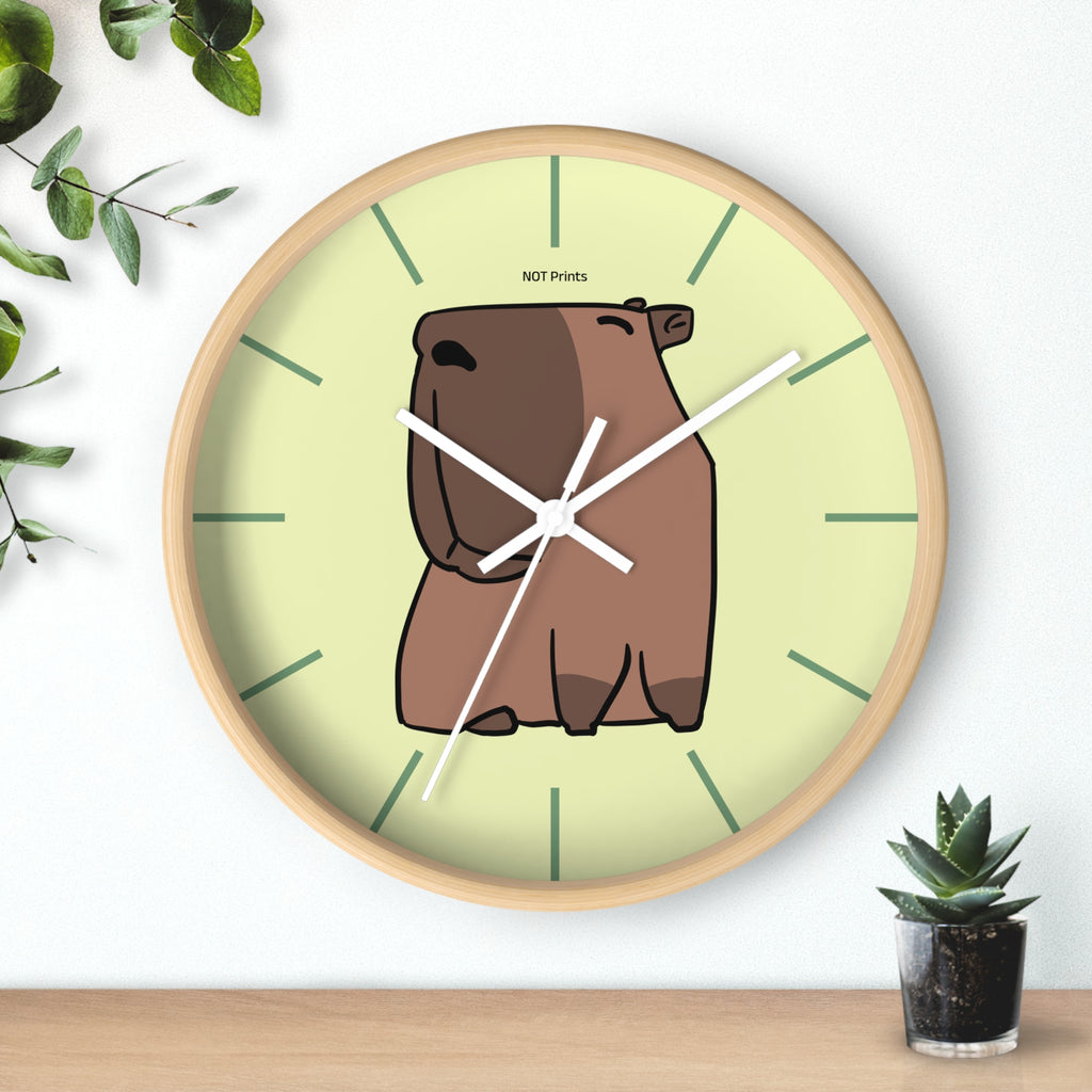 Cute Capybara Wall Clock — Cartoon Animal Clock for Nursery & Home