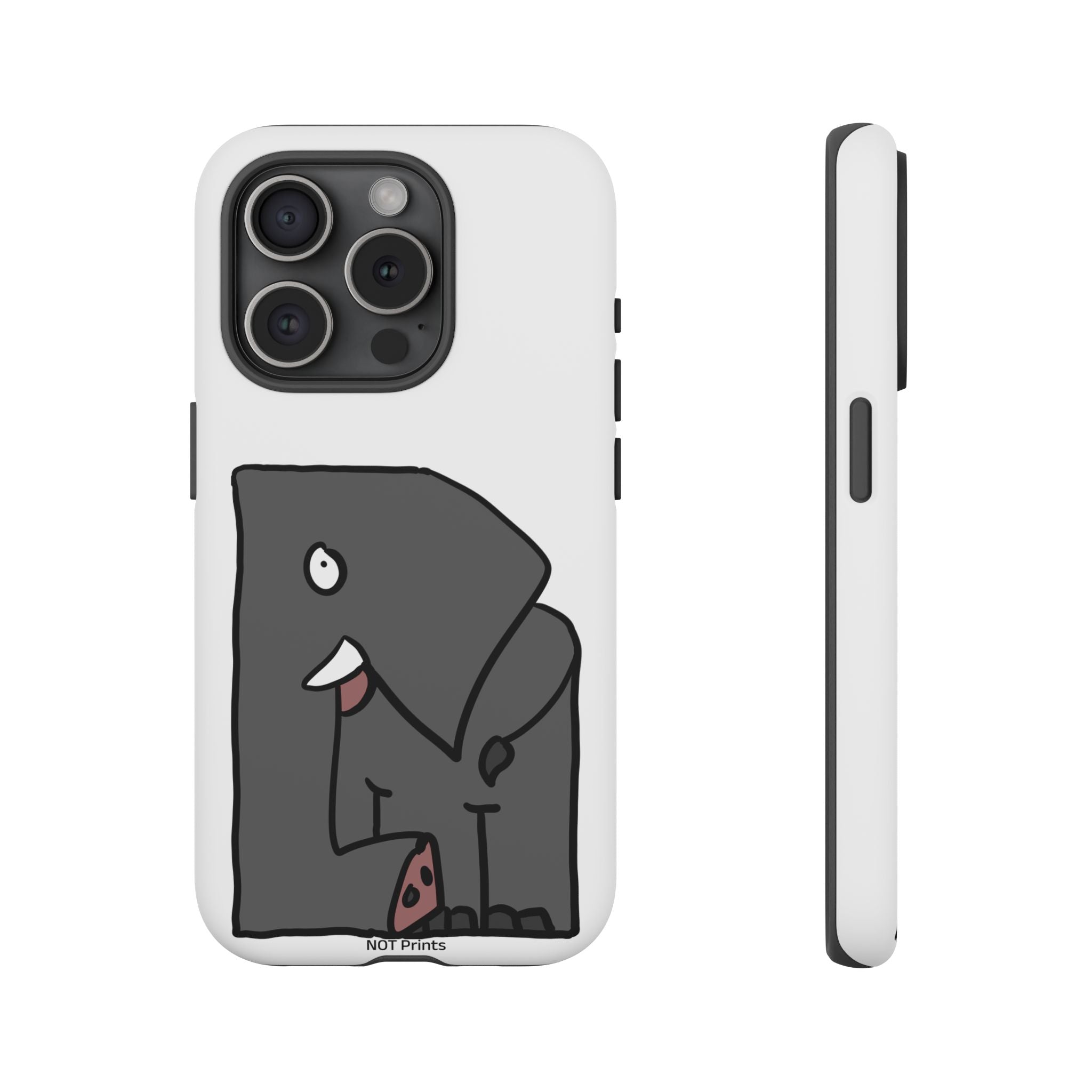 Coque de Téléphone Mignonne Éléphant Dessin Animé — Coque de Protection iPhone Amusante et Robuste