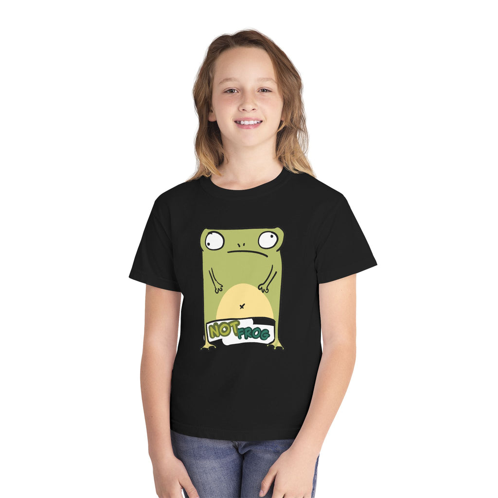 Frog Youth Tee — Cute "No Frog" Cartoon Frog Graphic Shirt
