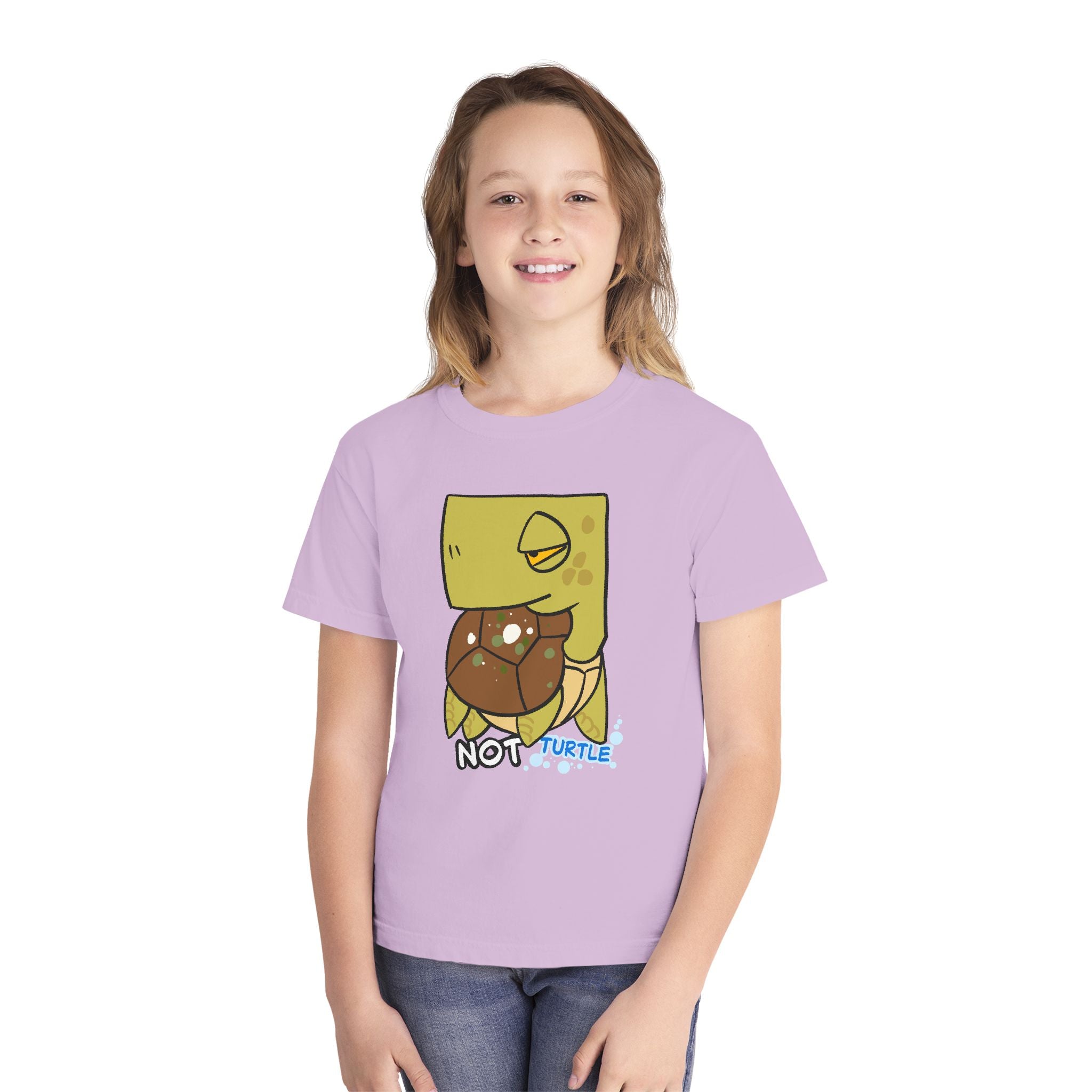 Turtle Youth Tee — Cute "Not Turtle" Cartoon Turtle Kid Shirt