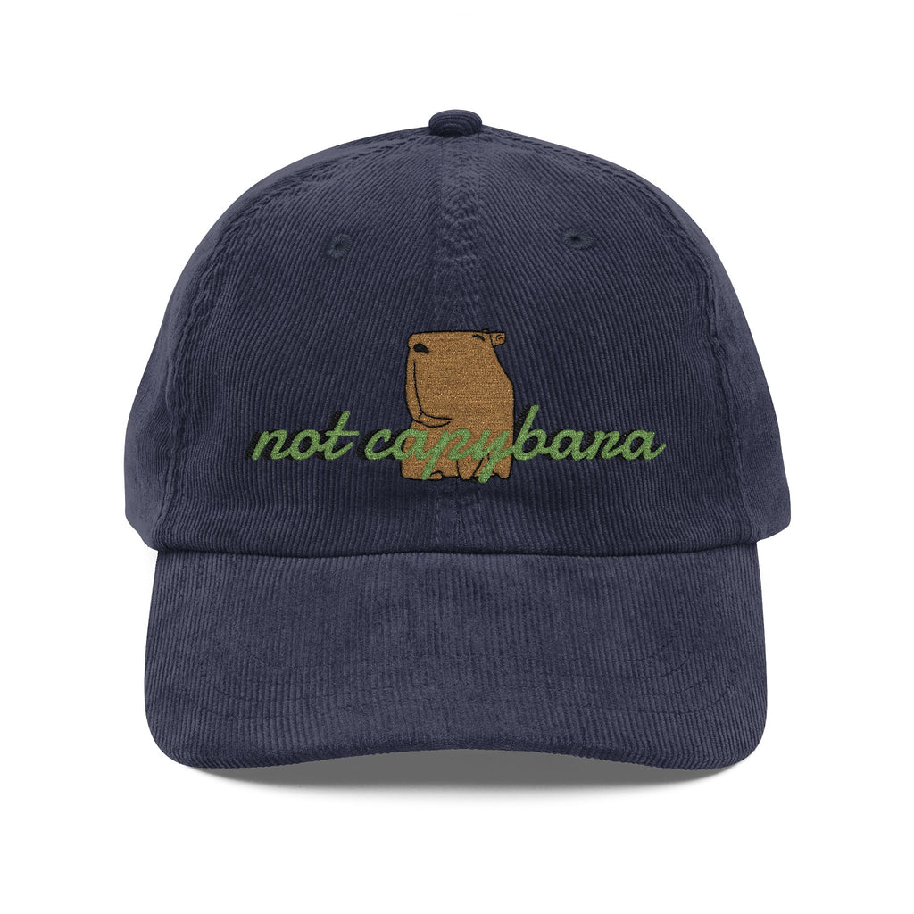 Corduroy Baseball Cap – Embroidered 'Not Capybara' State Design