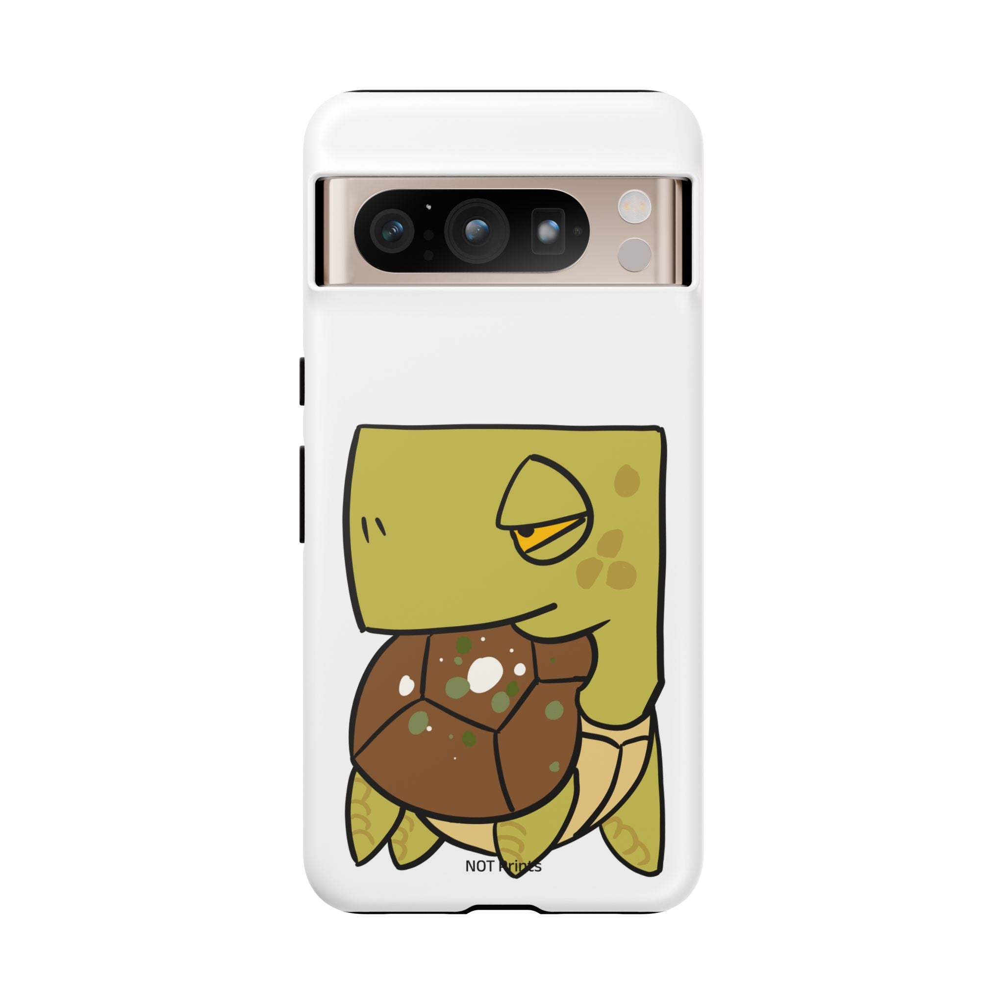 Turtle Tough Phone Case — Cute Grumpy Turtle Protective Cover