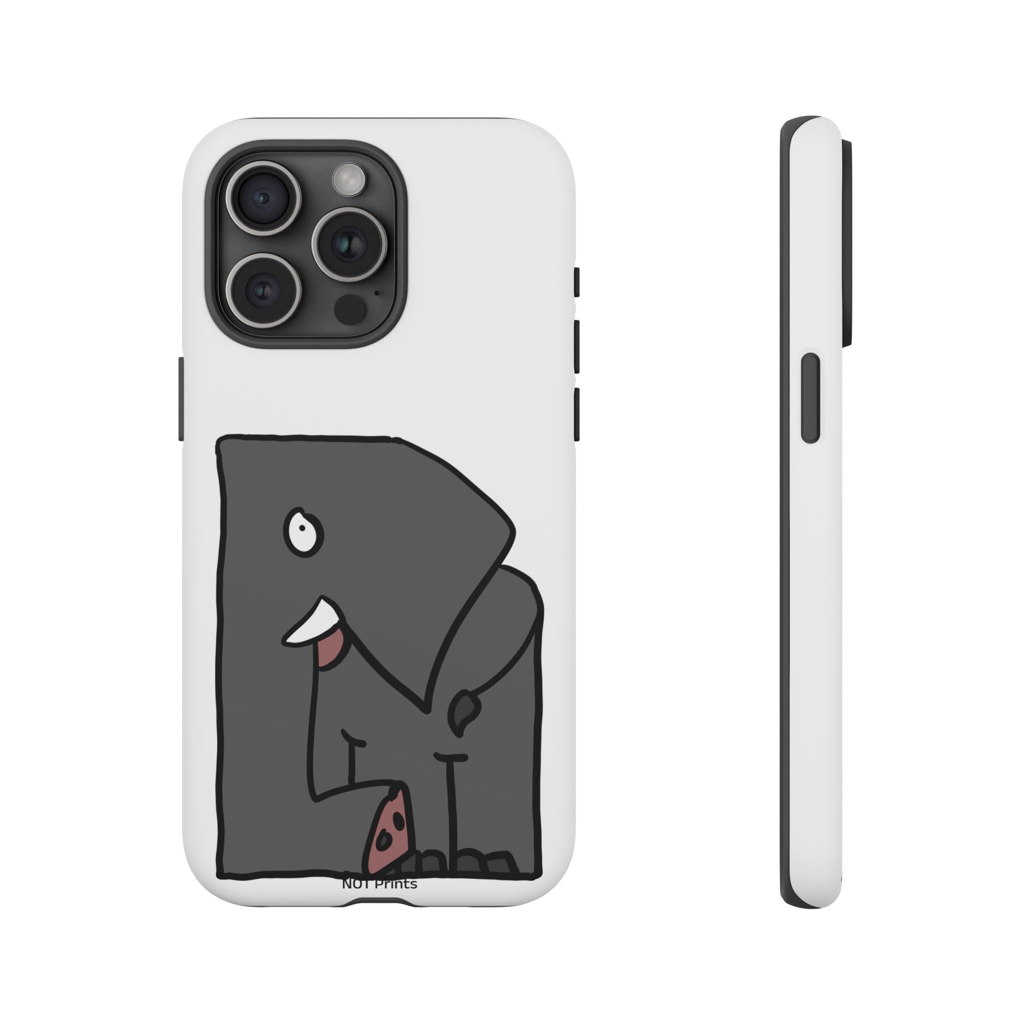 Coque de Téléphone Mignonne Éléphant Dessin Animé — Coque de Protection iPhone Amusante et Robuste