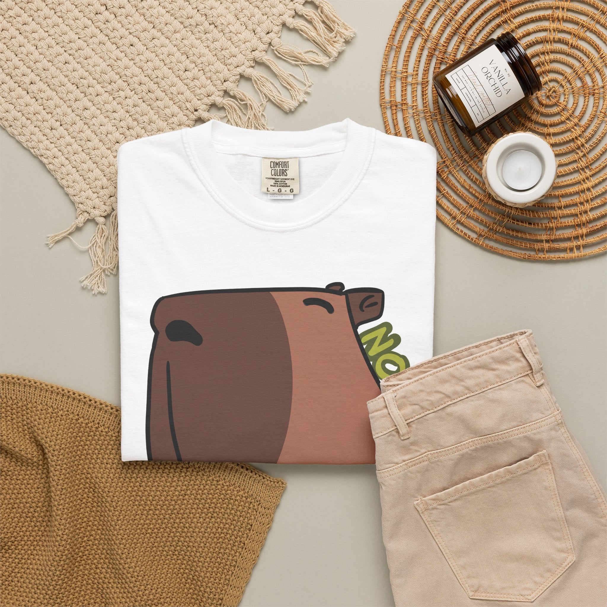 T-shirt Capybara — T-shirt unisexe mignon de dessin animé "Pas un Capybara"
