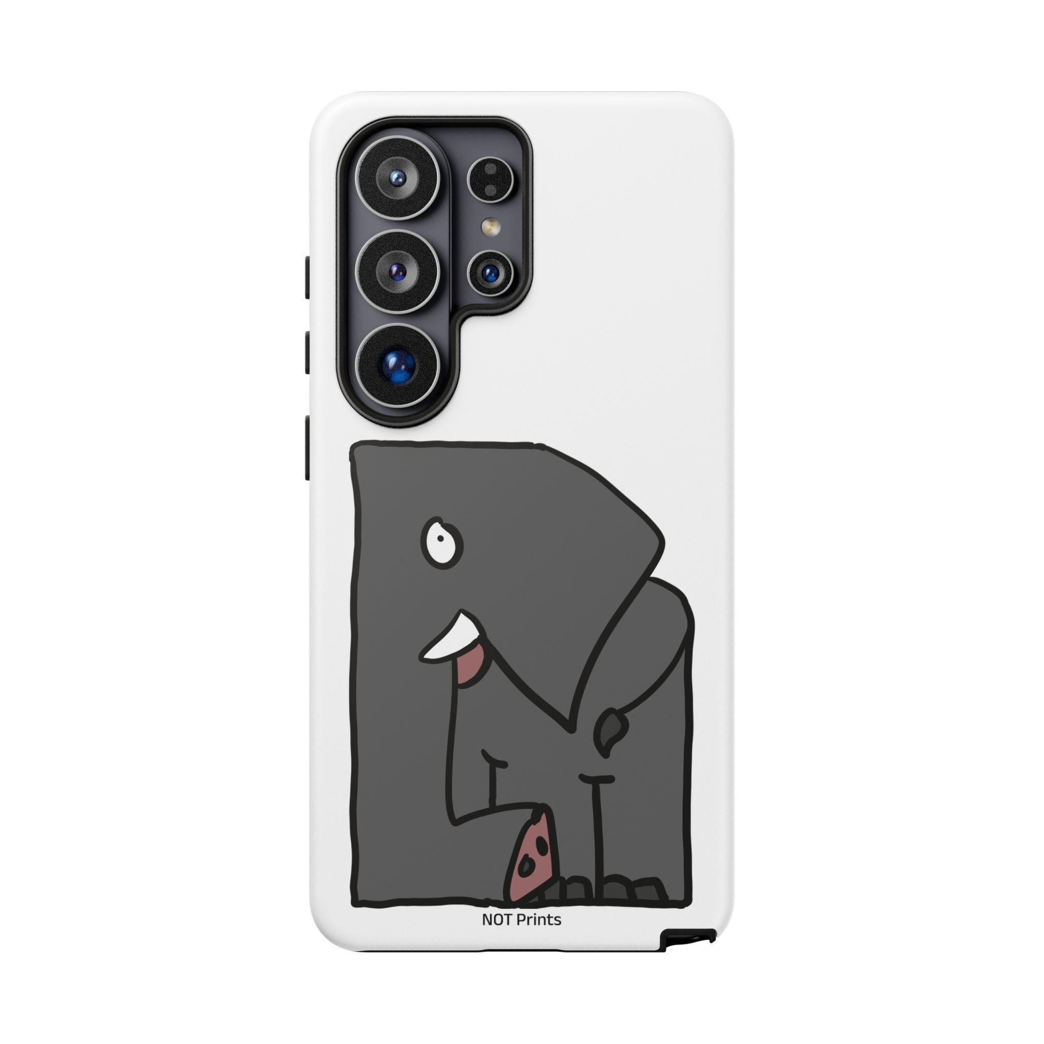Coque de Téléphone Mignonne Éléphant Dessin Animé — Coque de Protection iPhone Amusante et Robuste