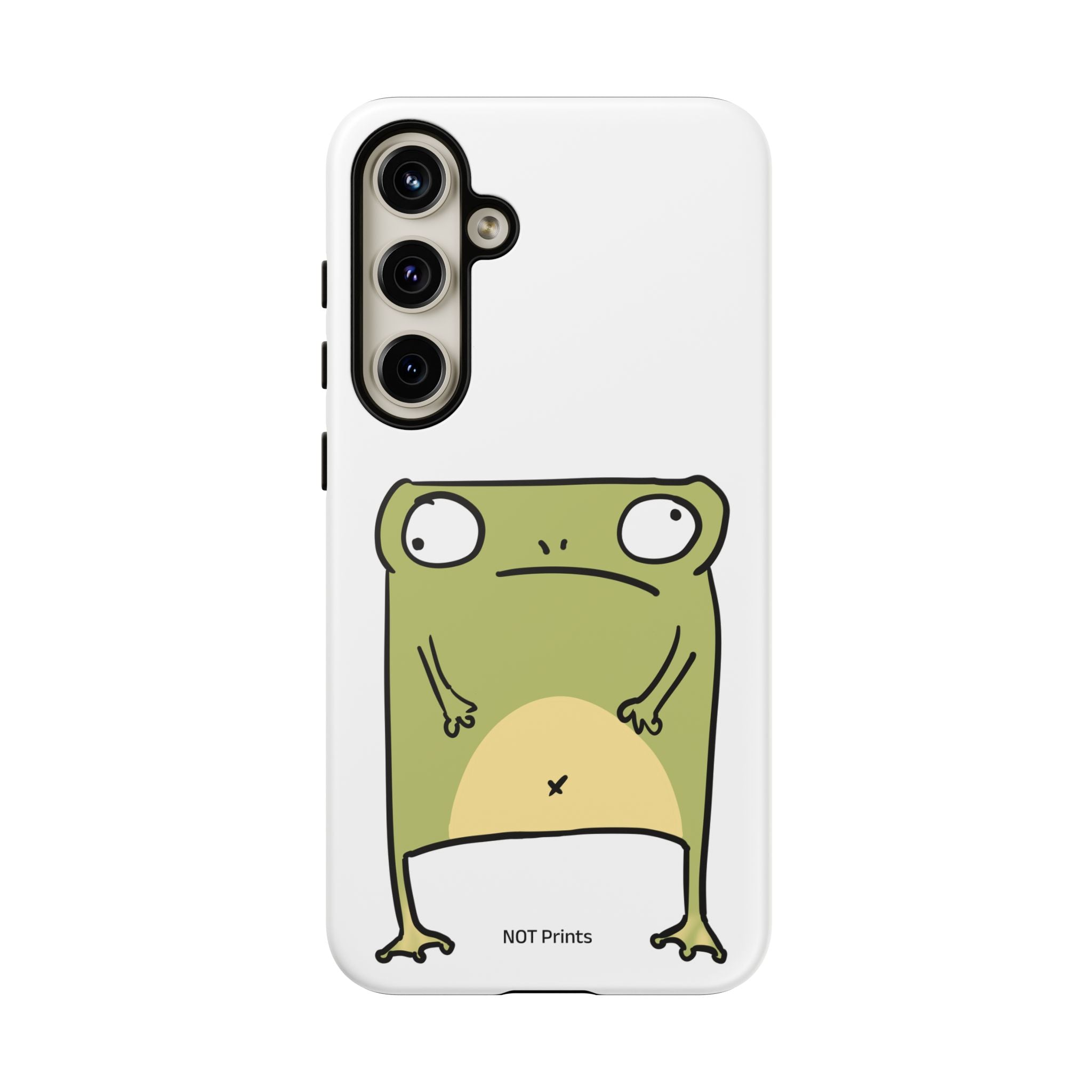 Funny Frog Tough Phone Case — Cute Stubborn Frog Protective iPhone Case