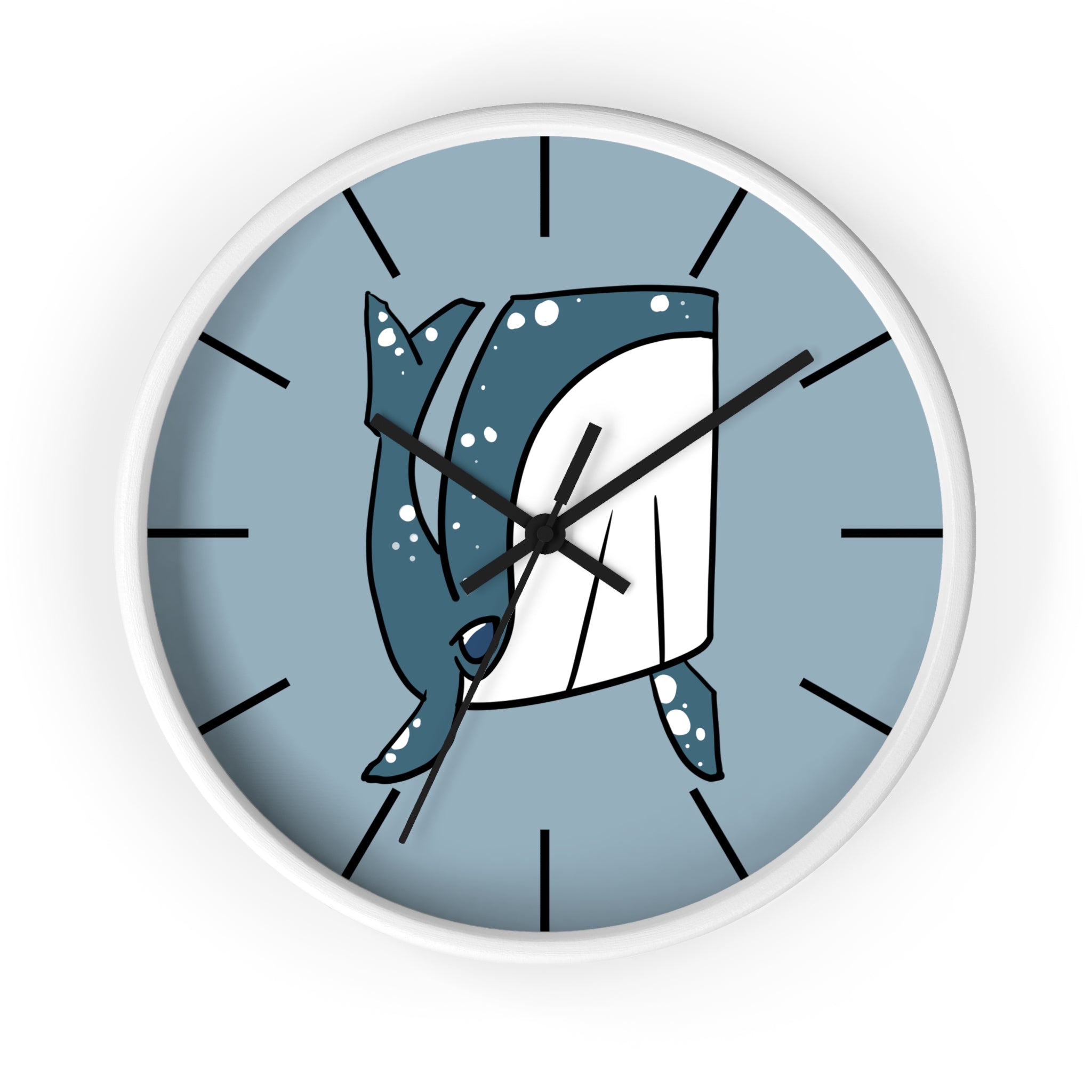 Whale Shark Wall Clock — Cute Nautical Ocean Decor, Marine Life Gift