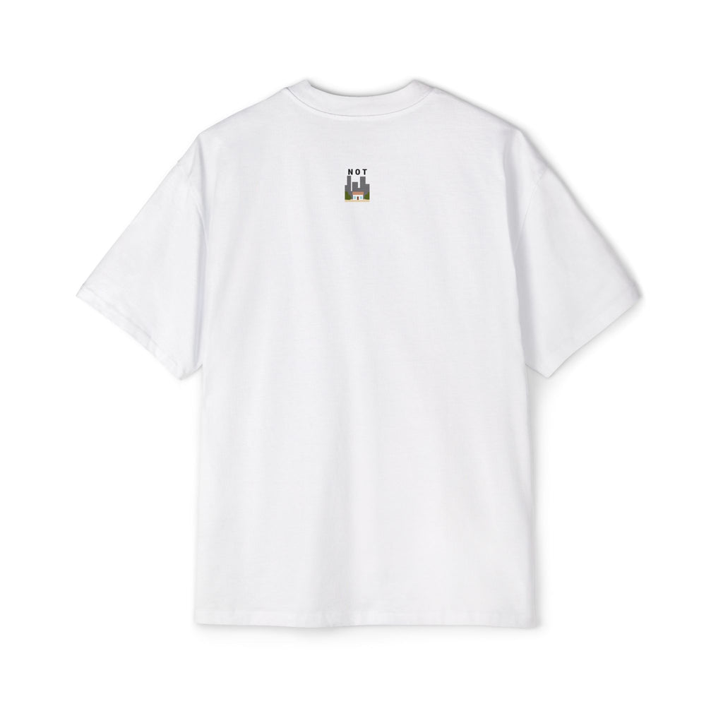 Cat Graphic Tee — "Not Cat" | Orange Cartoon Cat Oversized Shirt