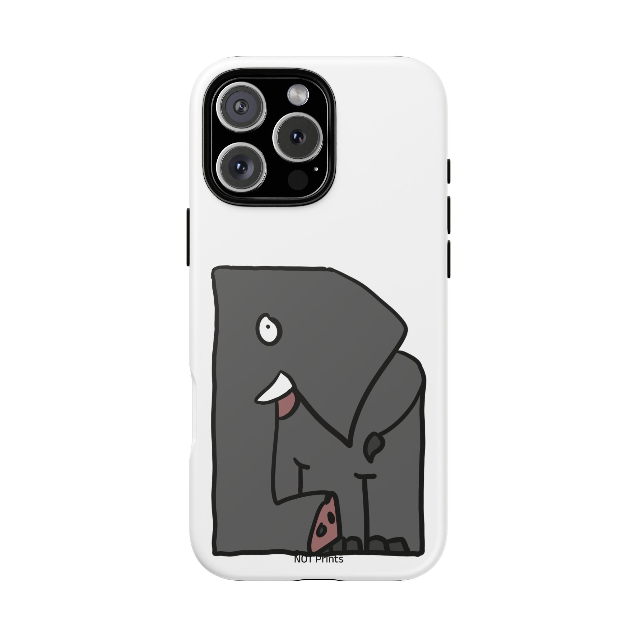 Coque de Téléphone Mignonne Éléphant Dessin Animé — Coque de Protection iPhone Amusante et Robuste
