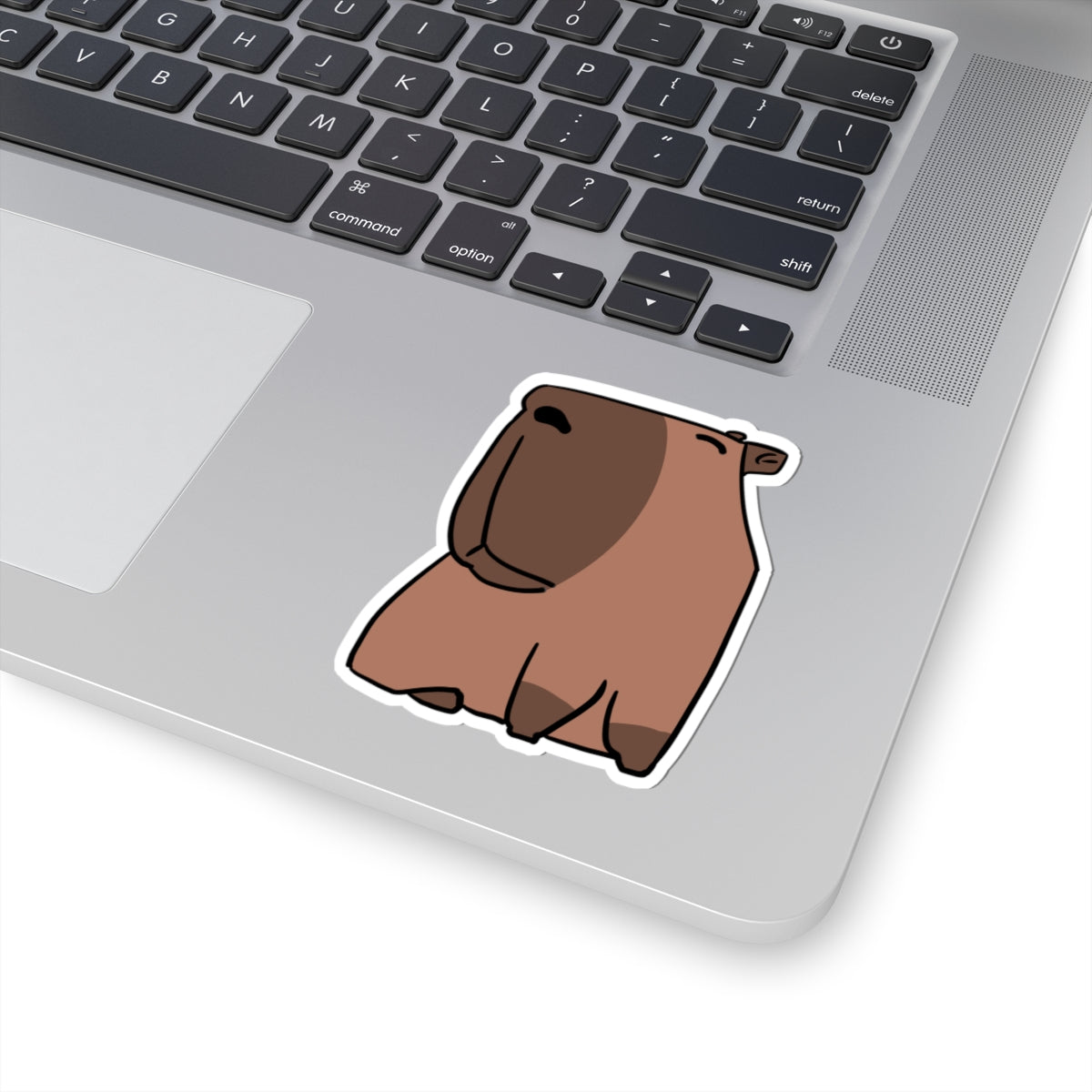 Cute Chill Capybara Kiss-Cut Sticker – Laptop & Water Bottle Decal