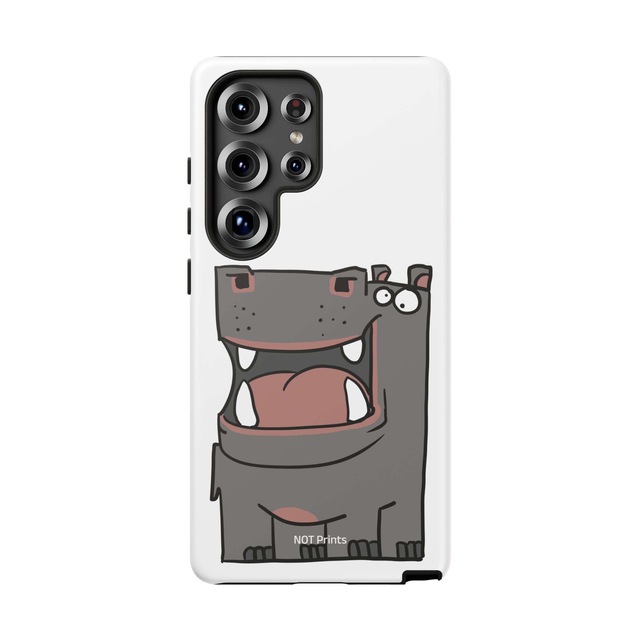 Hippo Cartoon Phone Case — Cute Happy Hippo Protective iPhone Cover