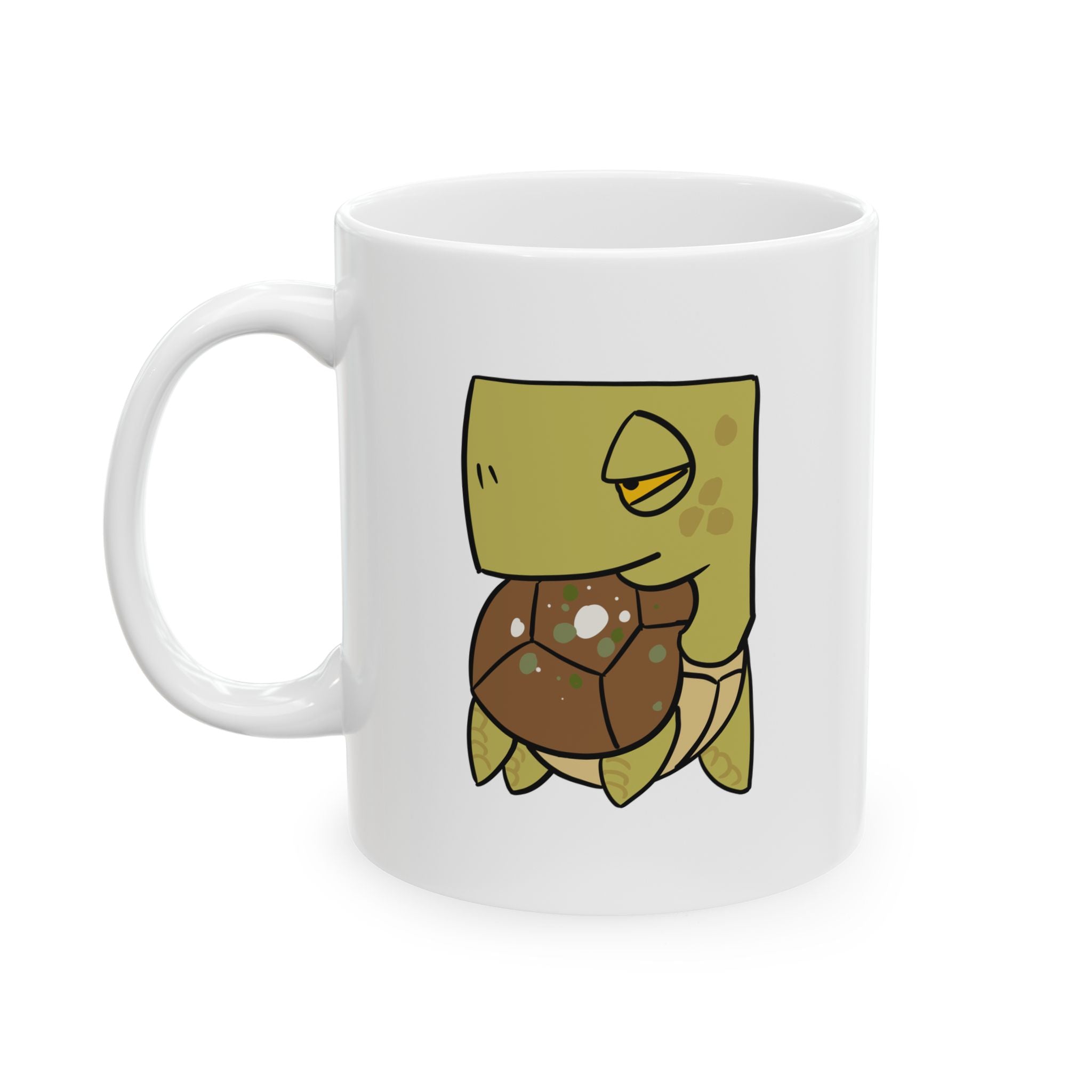 Cute Turtle Ceramic Mug | Turtle Illustration Coffee Mug (11oz)
