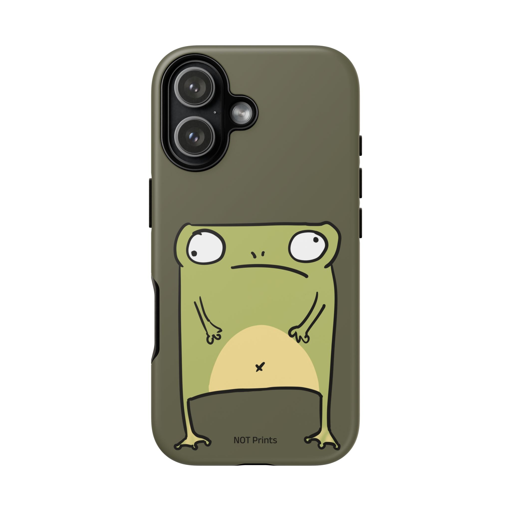 Funny Frog Phone Case — Cute Grumpy Frog Protective Phone Cover