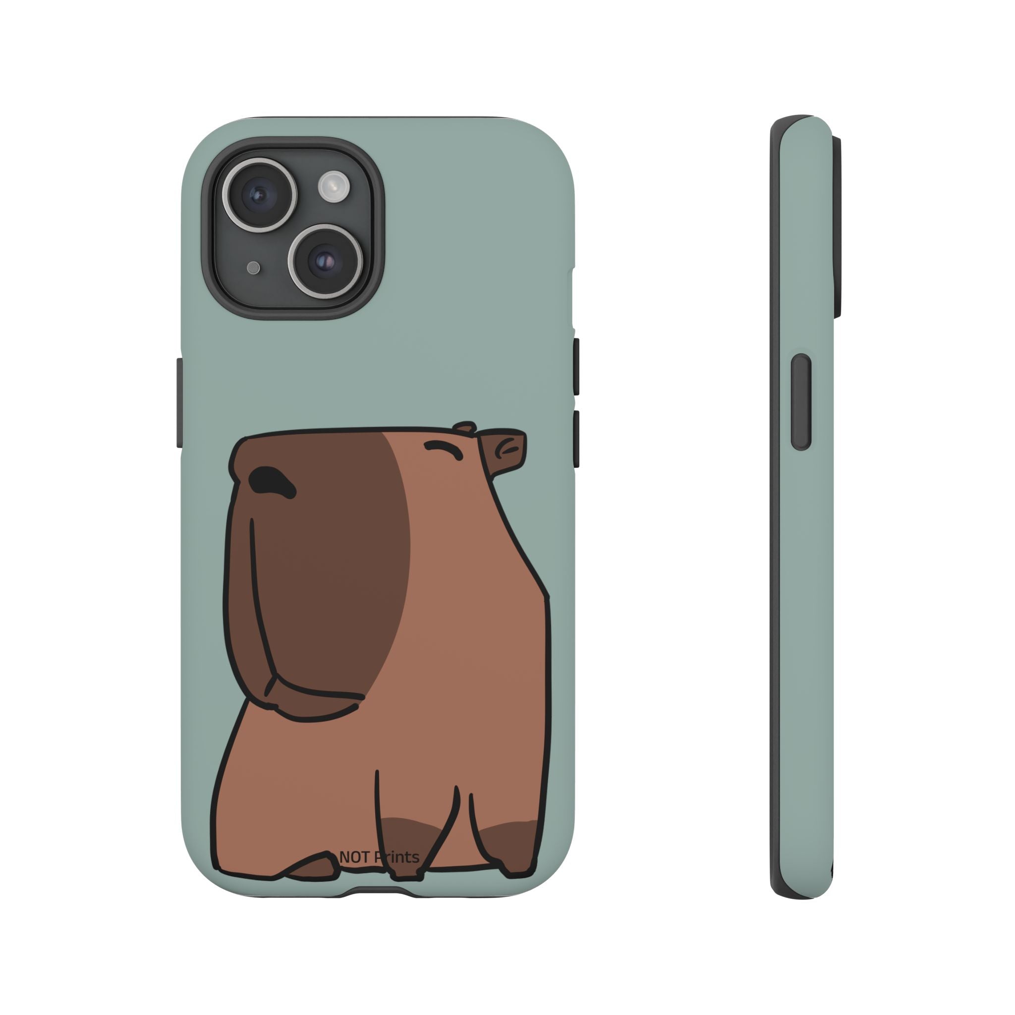 Coque de téléphone mignon ours - Coque de protection iPhone ours brun dessin animé minimaliste