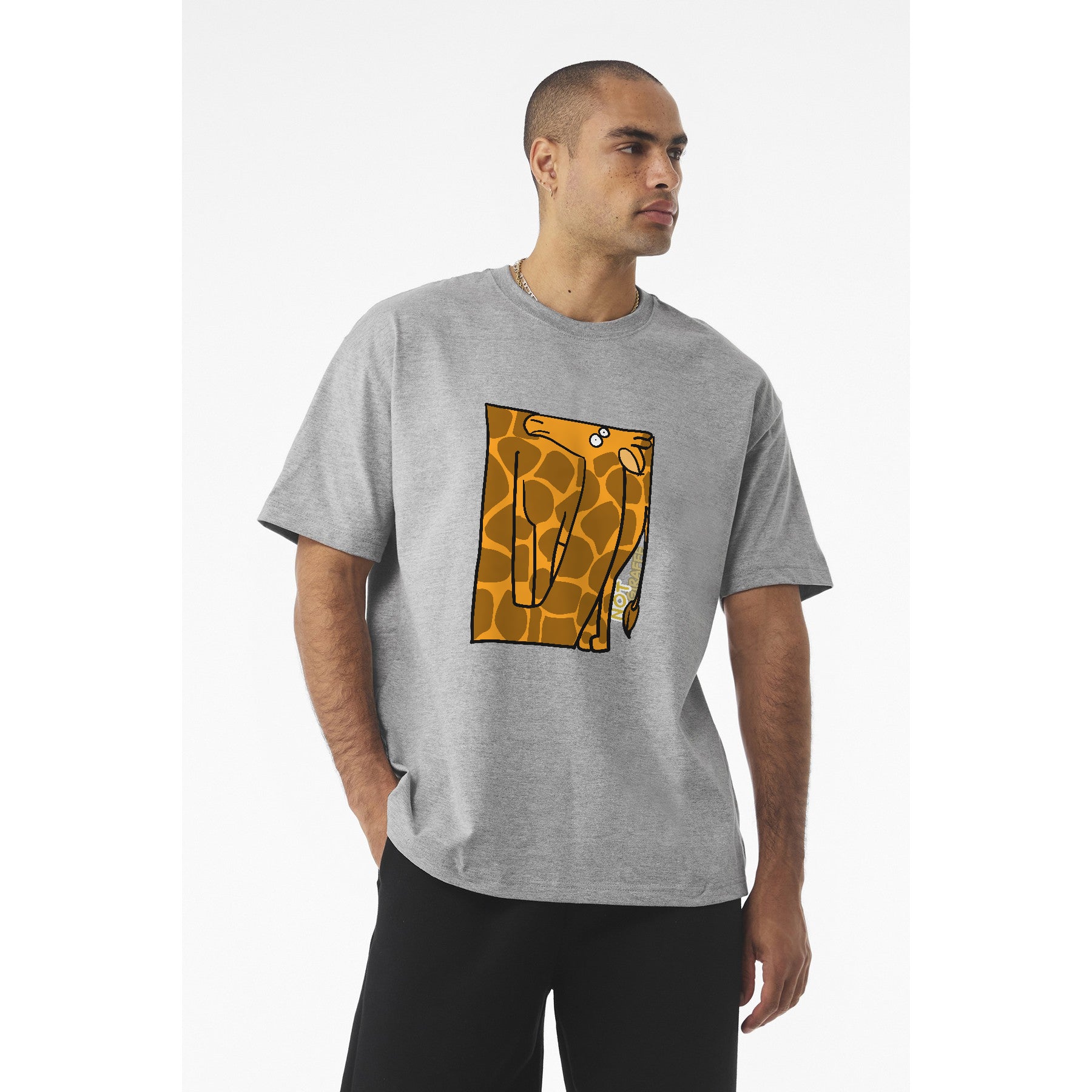 Giraffe Pocket Art T‑Shirt — Cute "Not  Giraffe" Graphic Tee