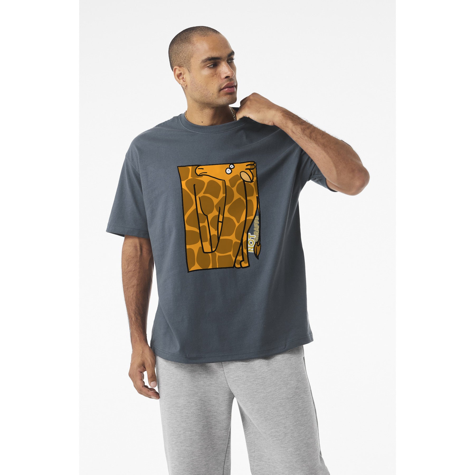 Giraffe Pocket Art T‑Shirt — Cute "Not  Giraffe" Graphic Tee
