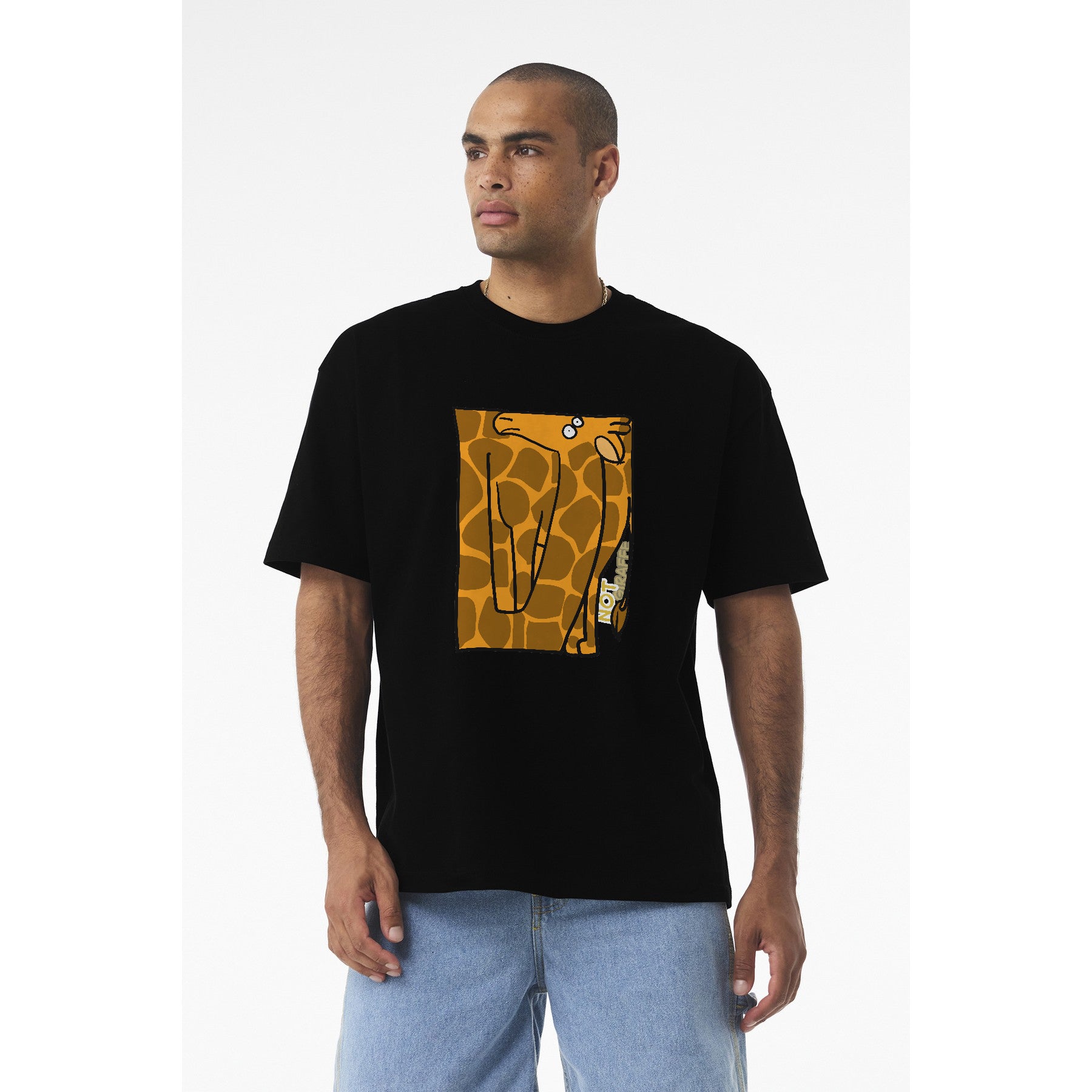 Giraffe Pocket Art T‑Shirt — Cute "Not  Giraffe" Graphic Tee