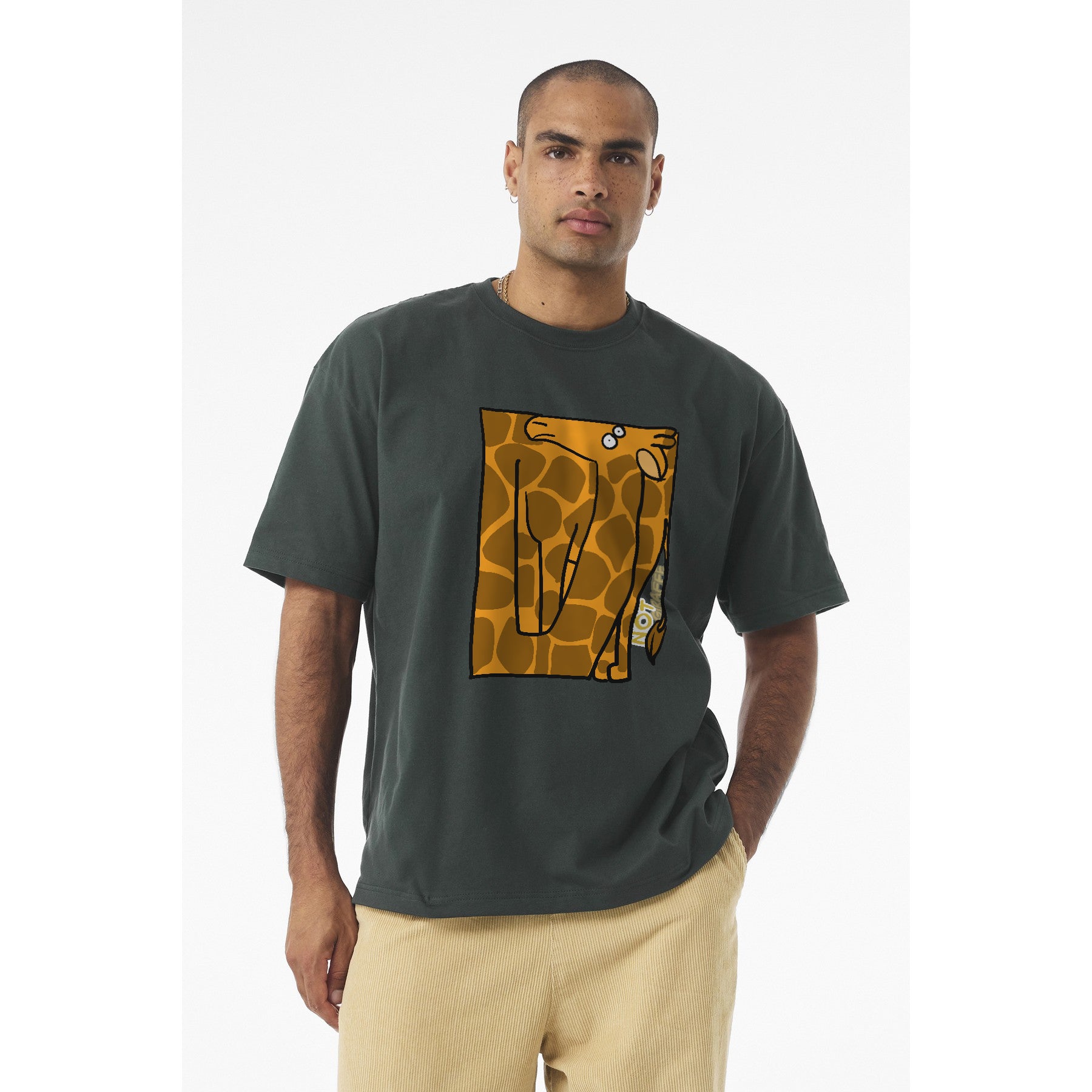 Giraffe Pocket Art T‑Shirt — Cute "Not  Giraffe" Graphic Tee