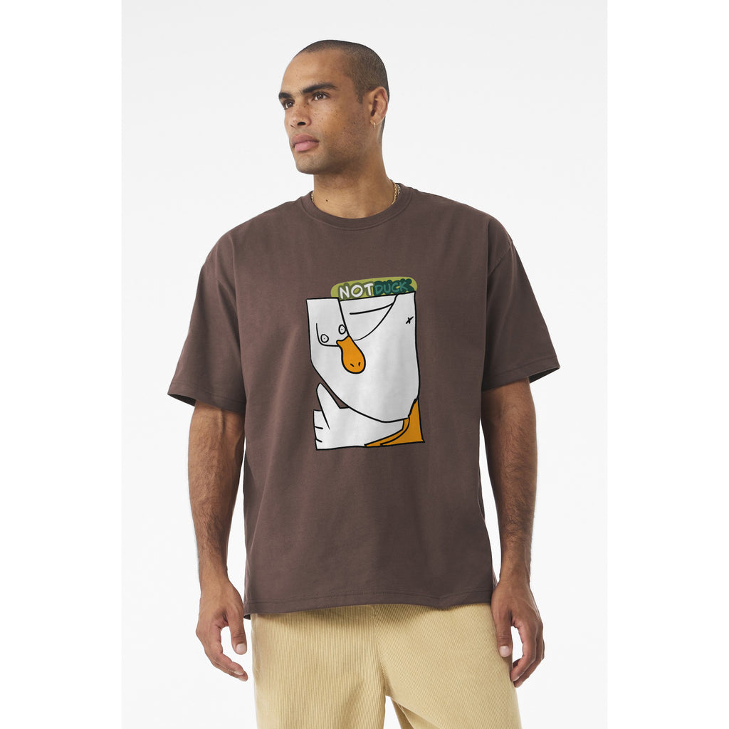 Duck Graphic Tee — 'NOT DUCK' Playful Cartoon Duck Pocket Design