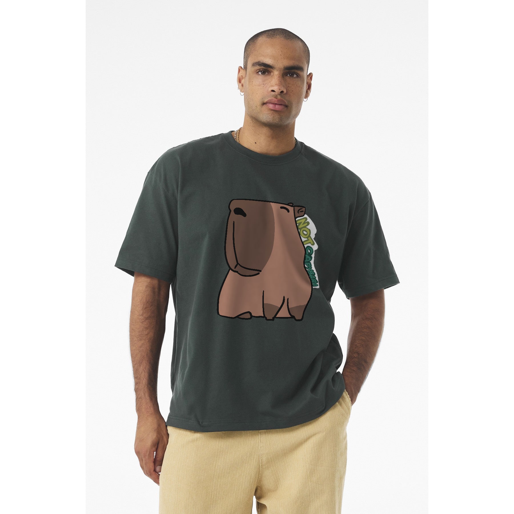 T-shirt dessin animé Capybara — T-shirt graphique mignon « Not Capybara »