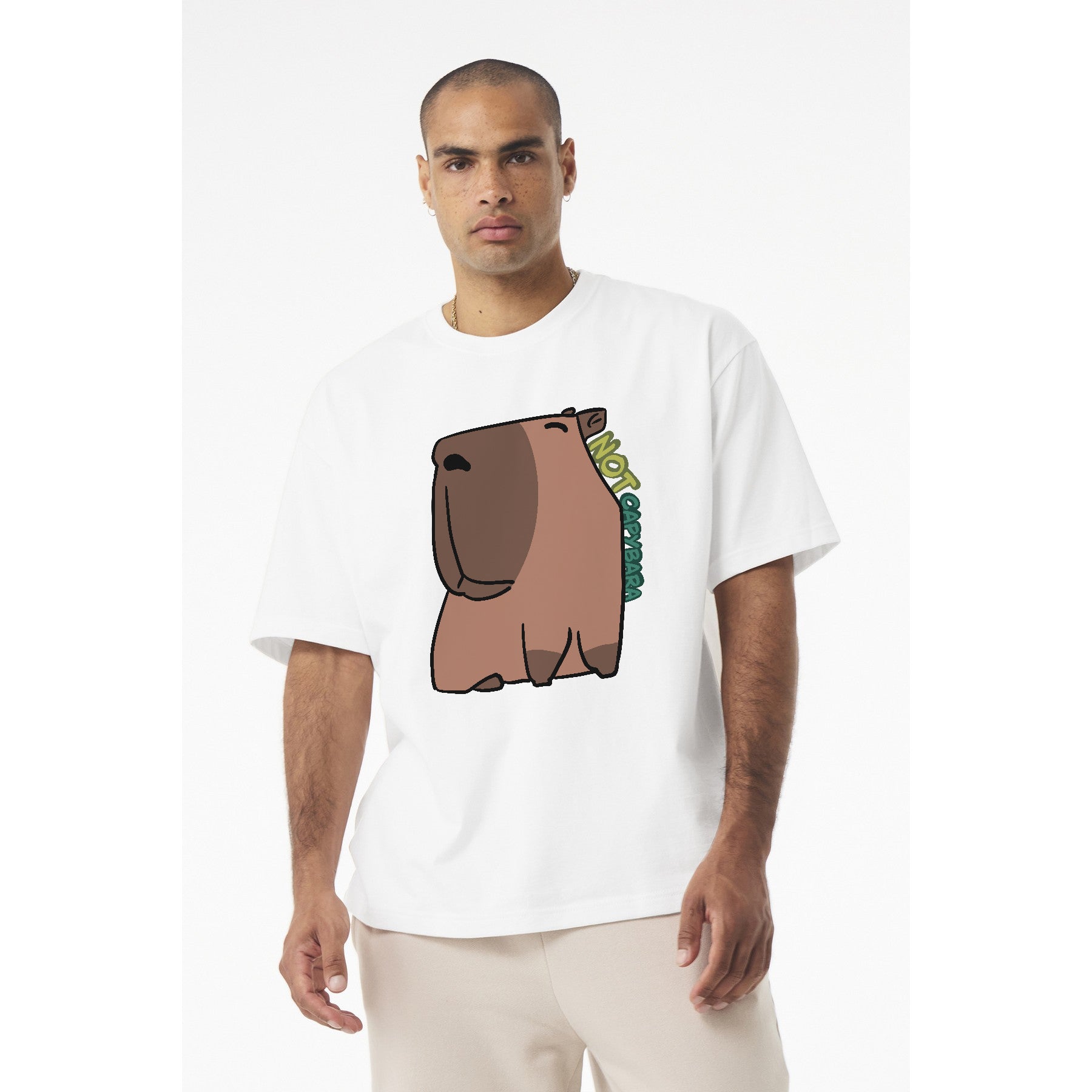 T-shirt dessin animé Capybara — T-shirt graphique mignon « Not Capybara »