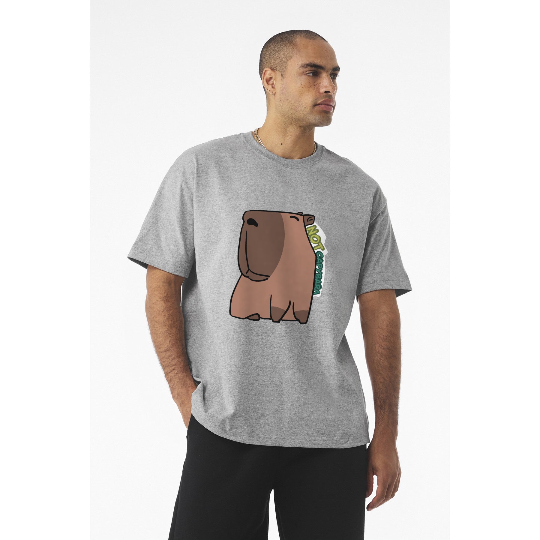 T-shirt dessin animé Capybara — T-shirt graphique mignon « Not Capybara »