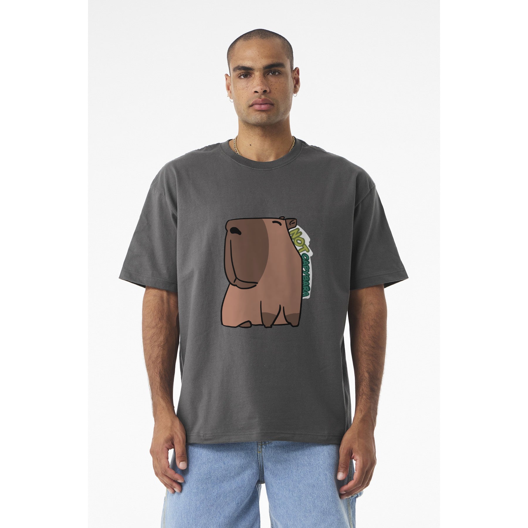T-shirt dessin animé Capybara — T-shirt graphique mignon « Not Capybara »
