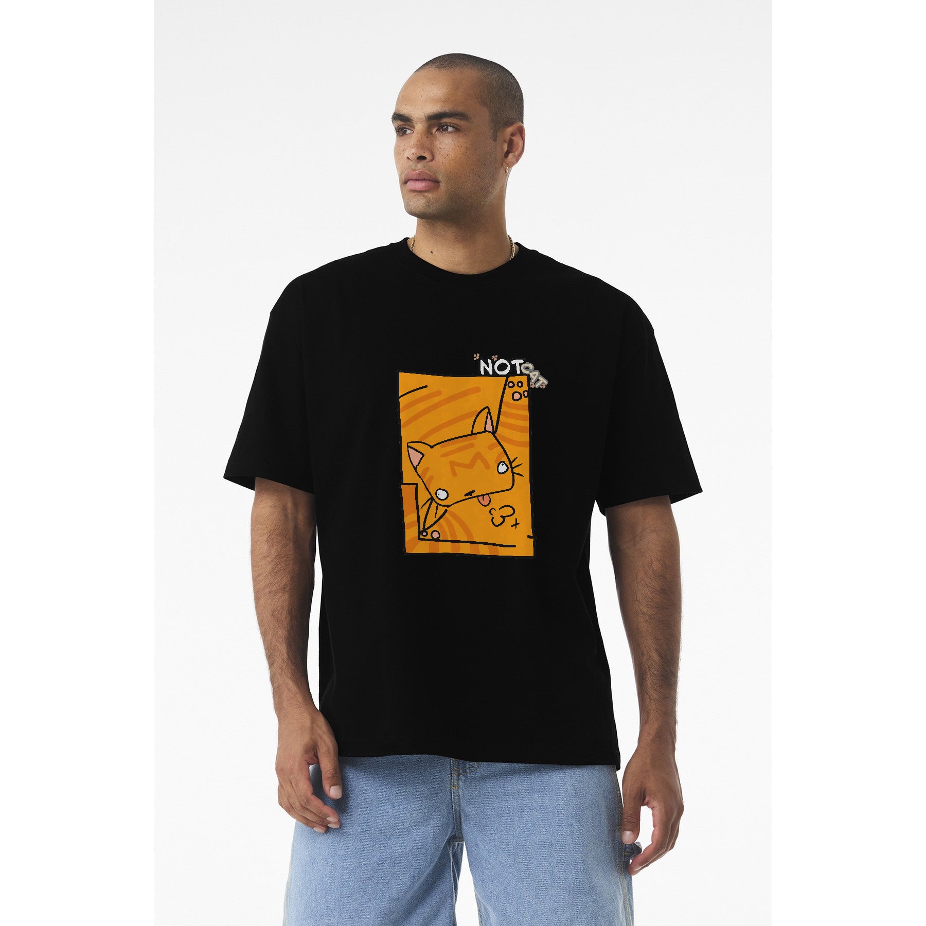 Cute Orange Cat T-Shirt — Funny "Not Cat" Kawaii Cat Tee