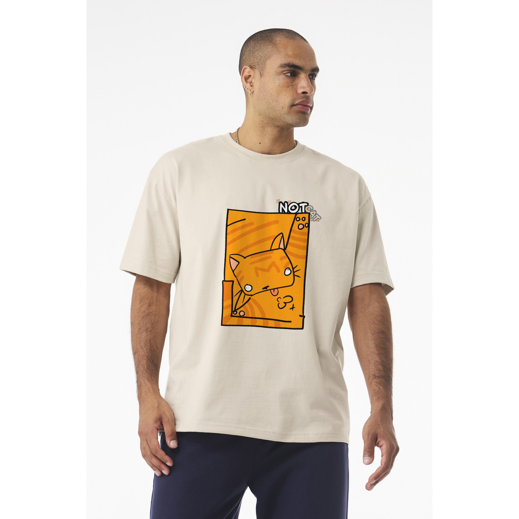 Cute Orange Cat T-Shirt — Funny "Not Cat" Kawaii Cat Tee
