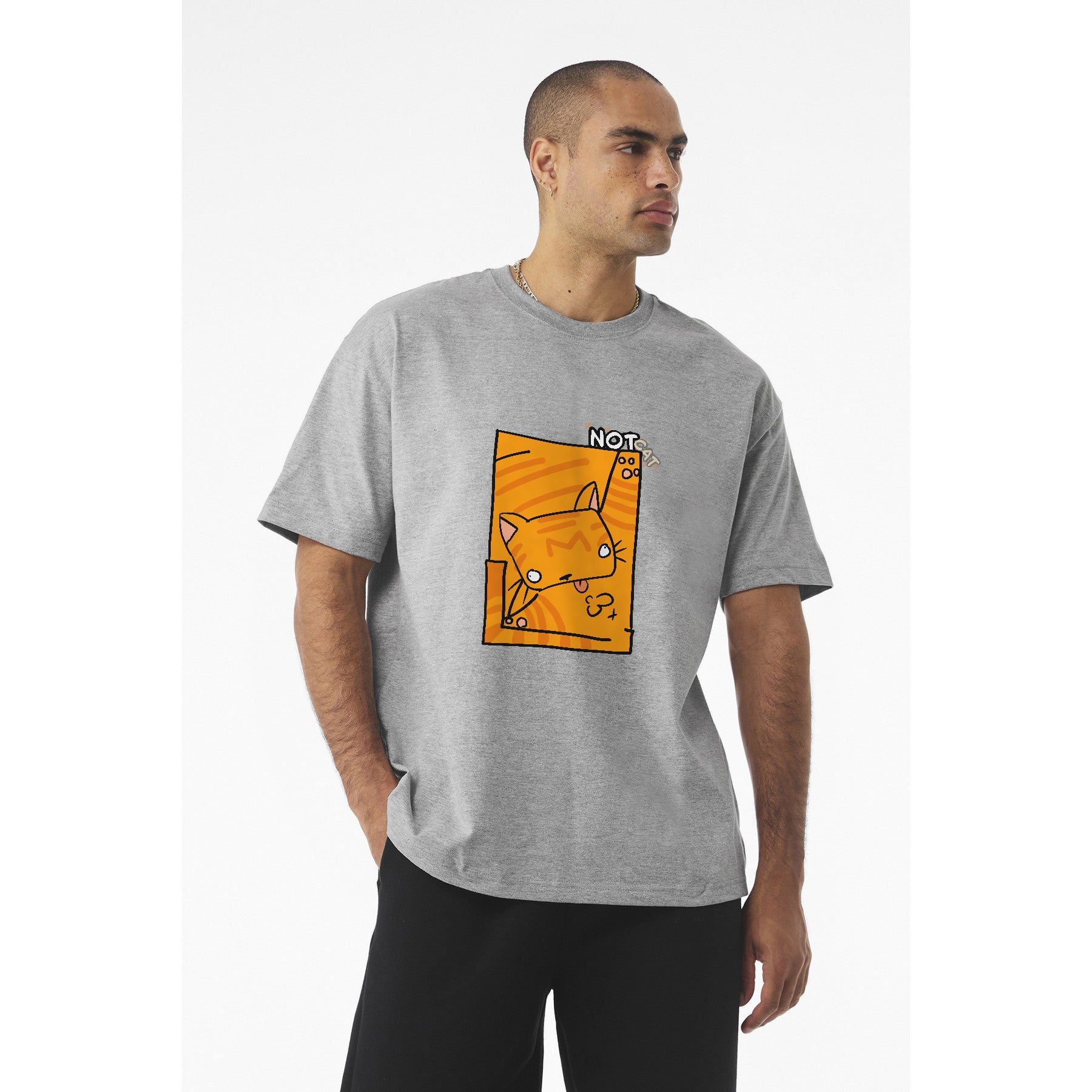 Cute Orange Cat T-Shirt — Funny "Not Cat" Kawaii Cat Tee
