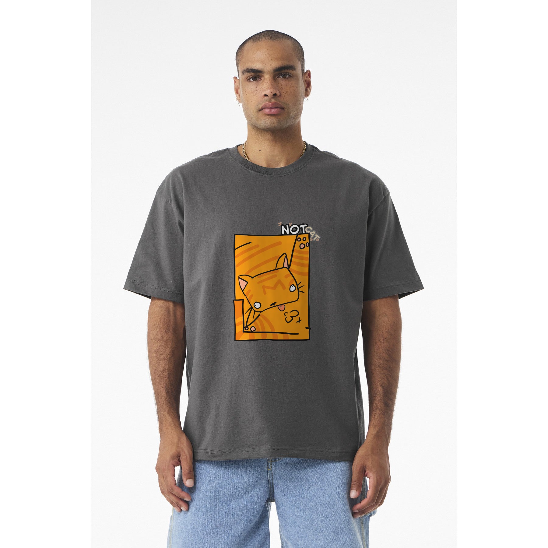 Cute Orange Cat T-Shirt — Funny "Not Cat" Kawaii Cat Tee