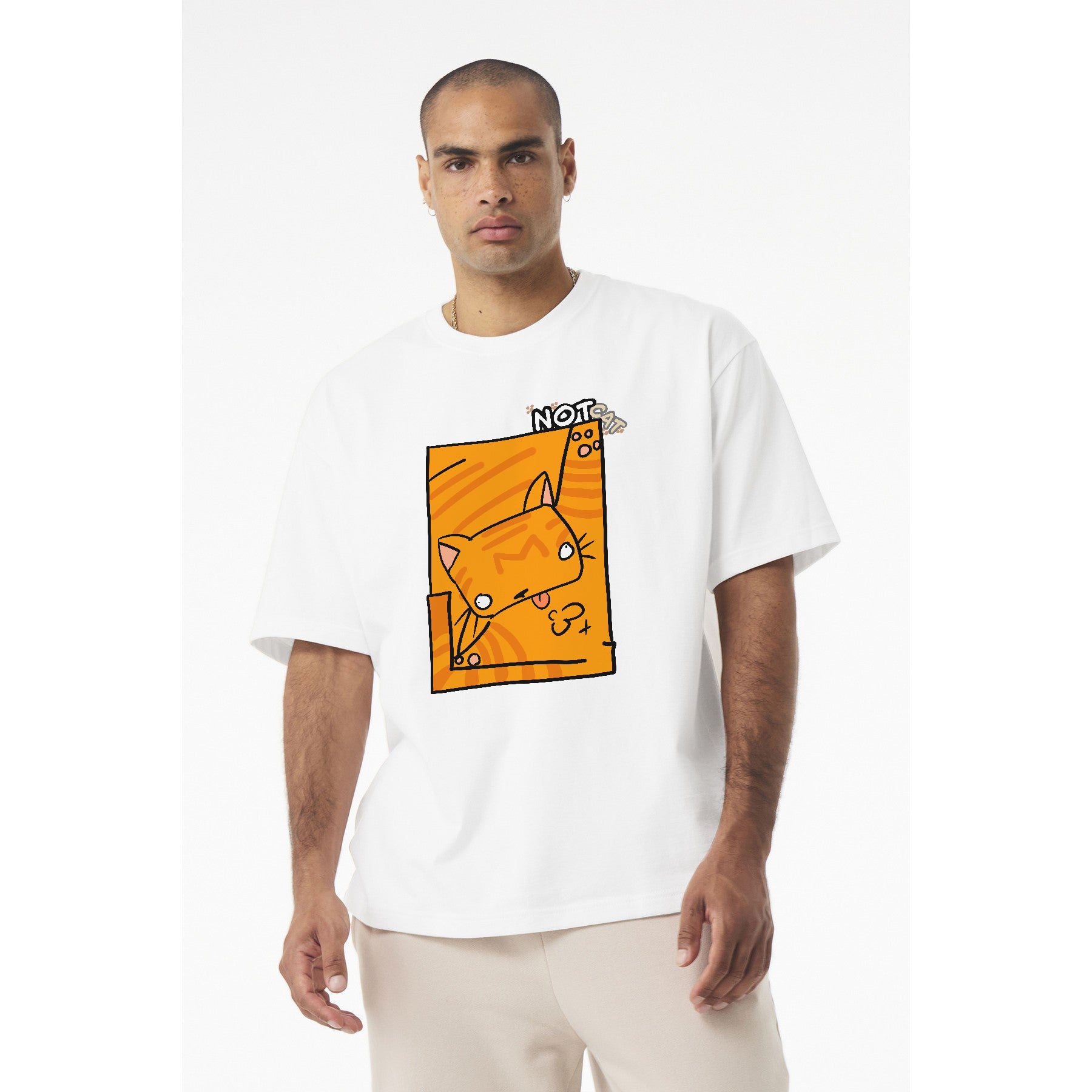 Cute Orange Cat T-Shirt — Funny "Not Cat" Kawaii Cat Tee