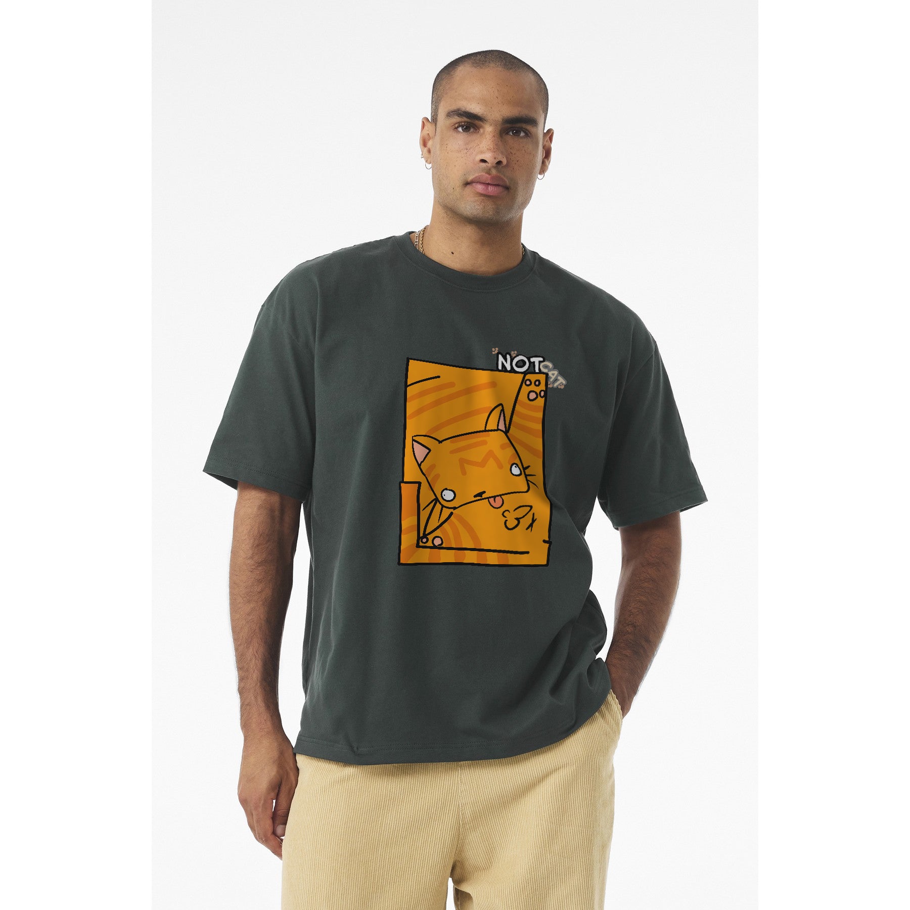 Cute Orange Cat T-Shirt — Funny "Not Cat" Kawaii Cat Tee