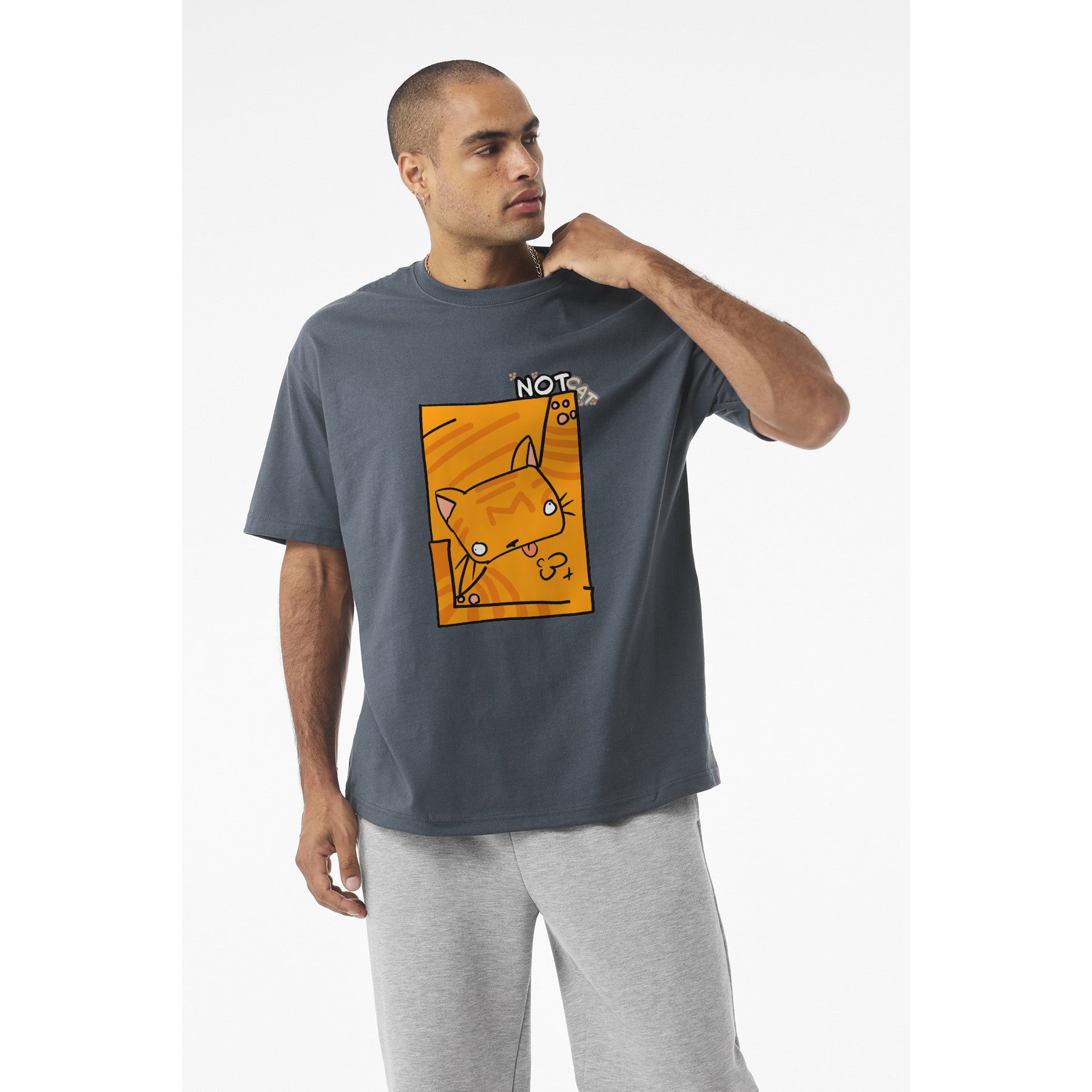 Cute Orange Cat T-Shirt — Funny "Not Cat" Kawaii Cat Tee