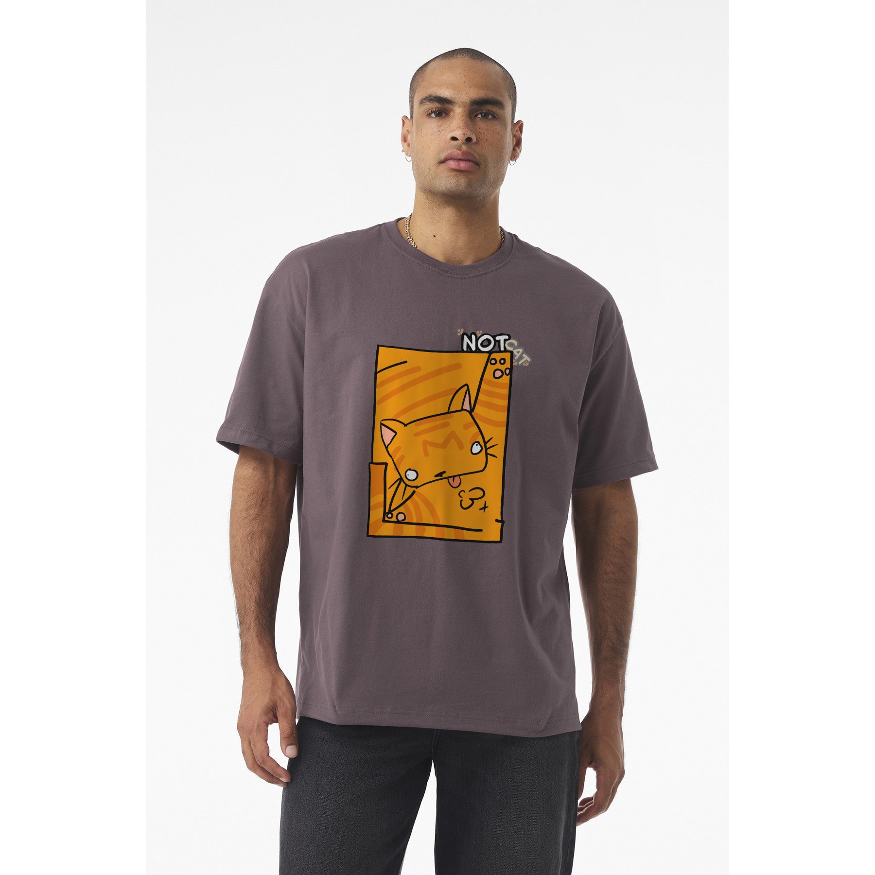 Cute Orange Cat T-Shirt — Funny "Not Cat" Kawaii Cat Tee