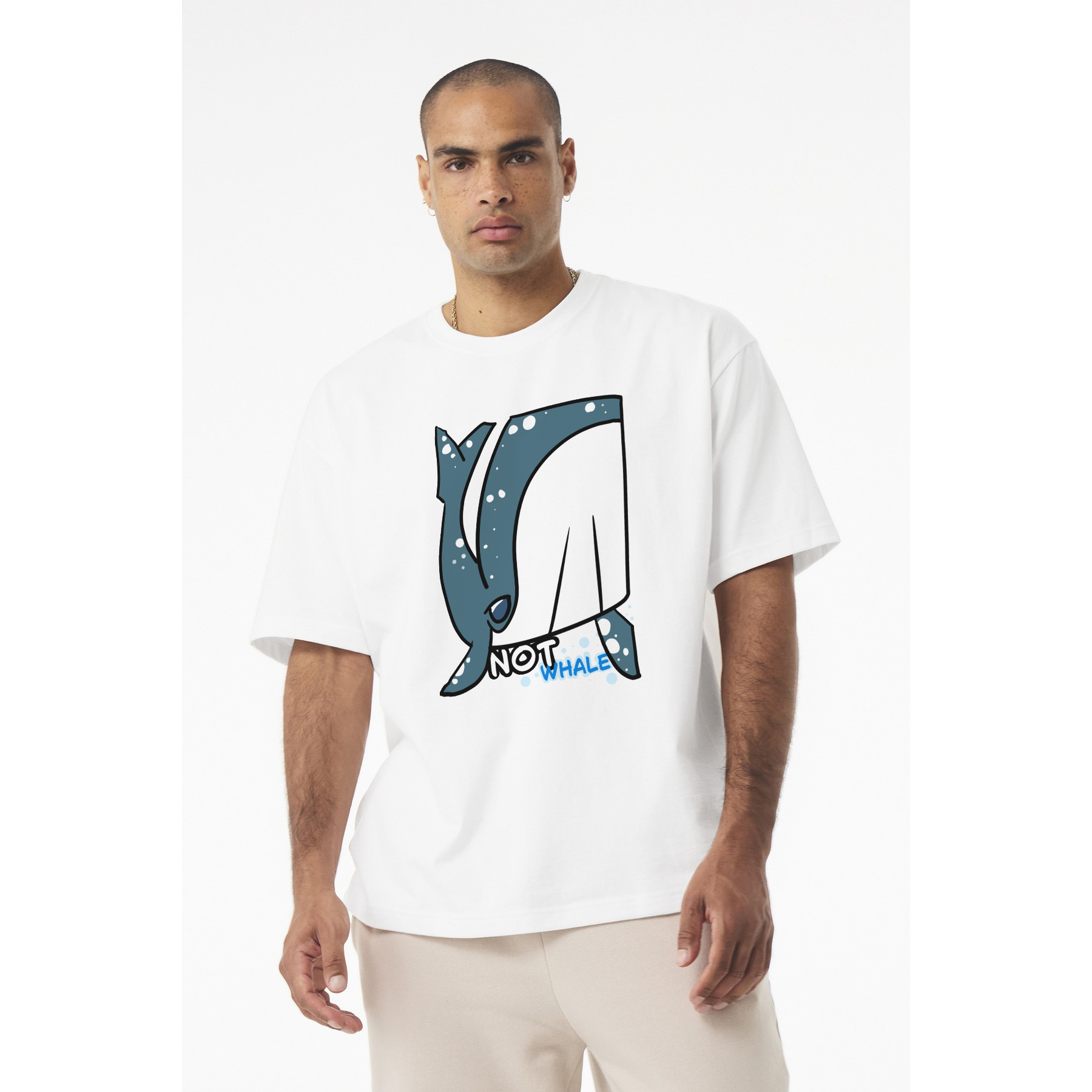Whale T-Shirt — Cute Narwhal Illustration Tee | "Not Whale"