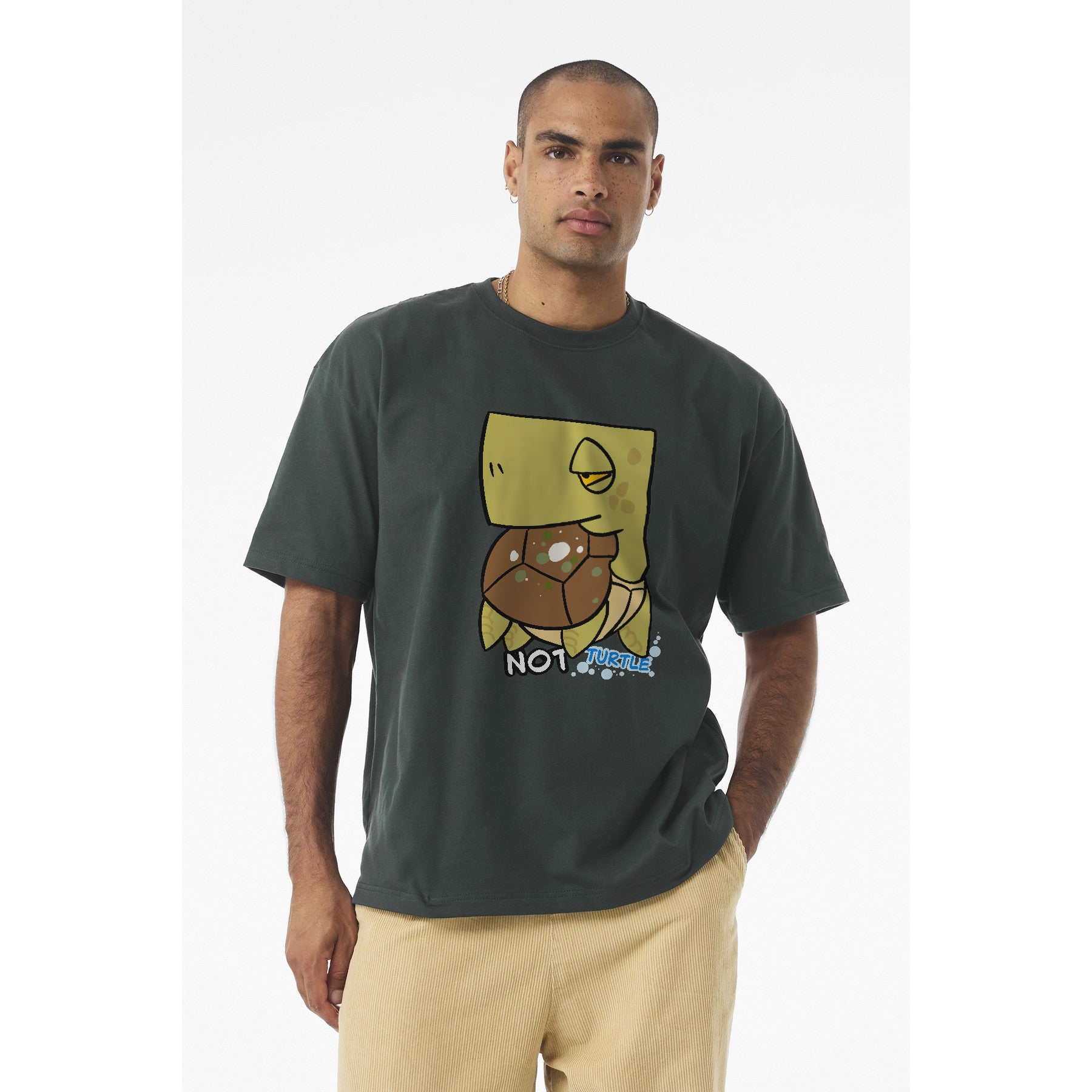 Not Turtle T‑Shirt — Cute Cartoon Sea Turtle Graphic Tee