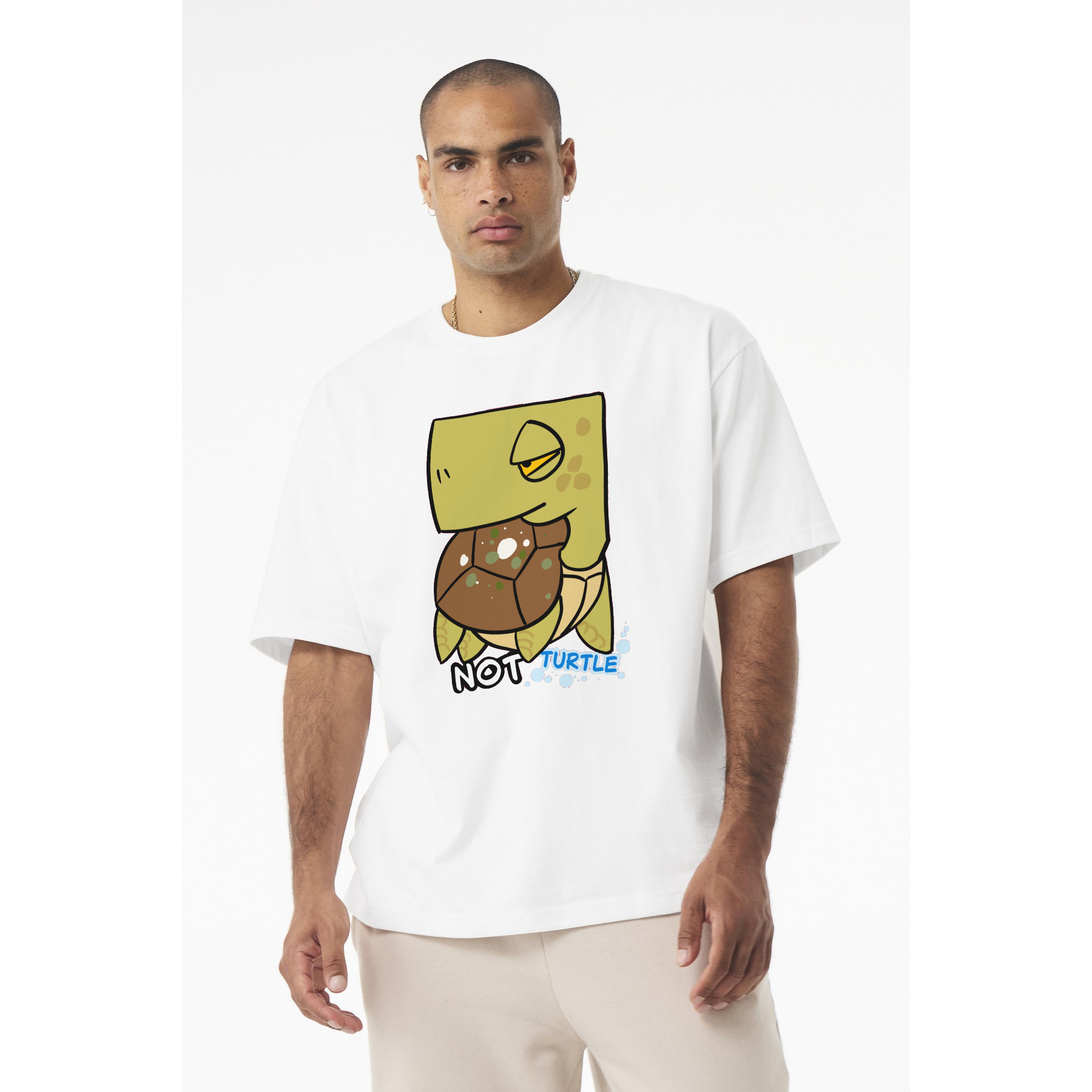 Not Turtle T‑Shirt — Cute Cartoon Sea Turtle Graphic Tee