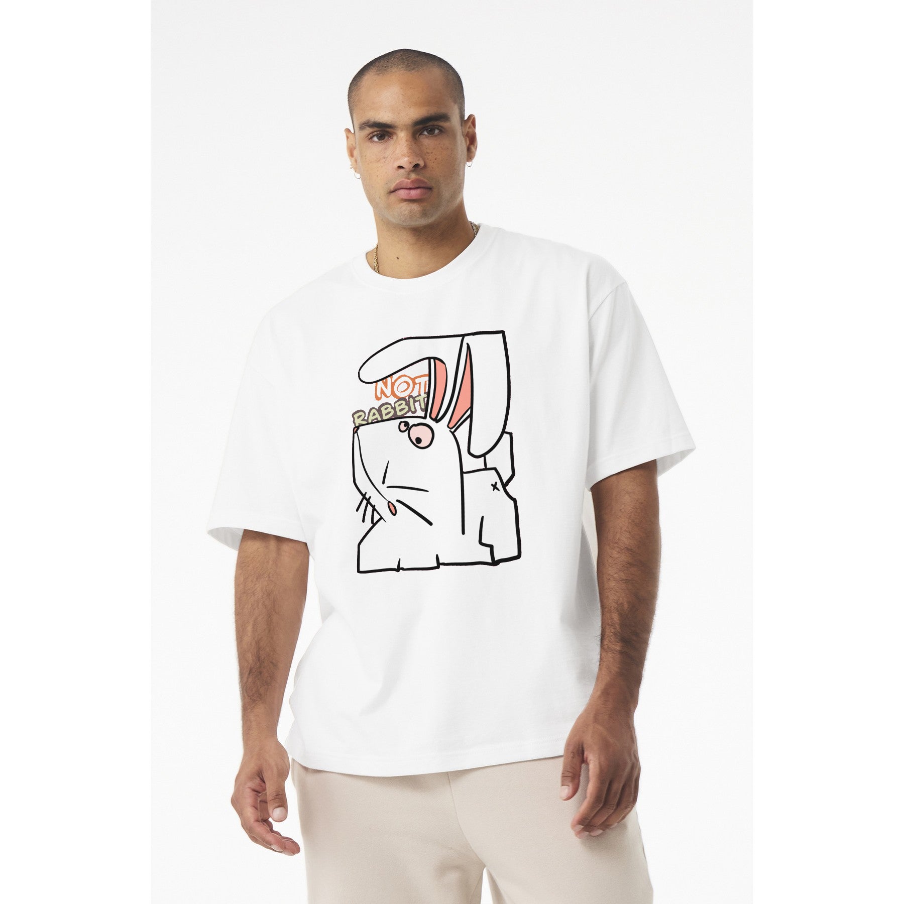 Rabbit Pocket Tee — Cute 'Not Rabbit' Graphic T-Shirt