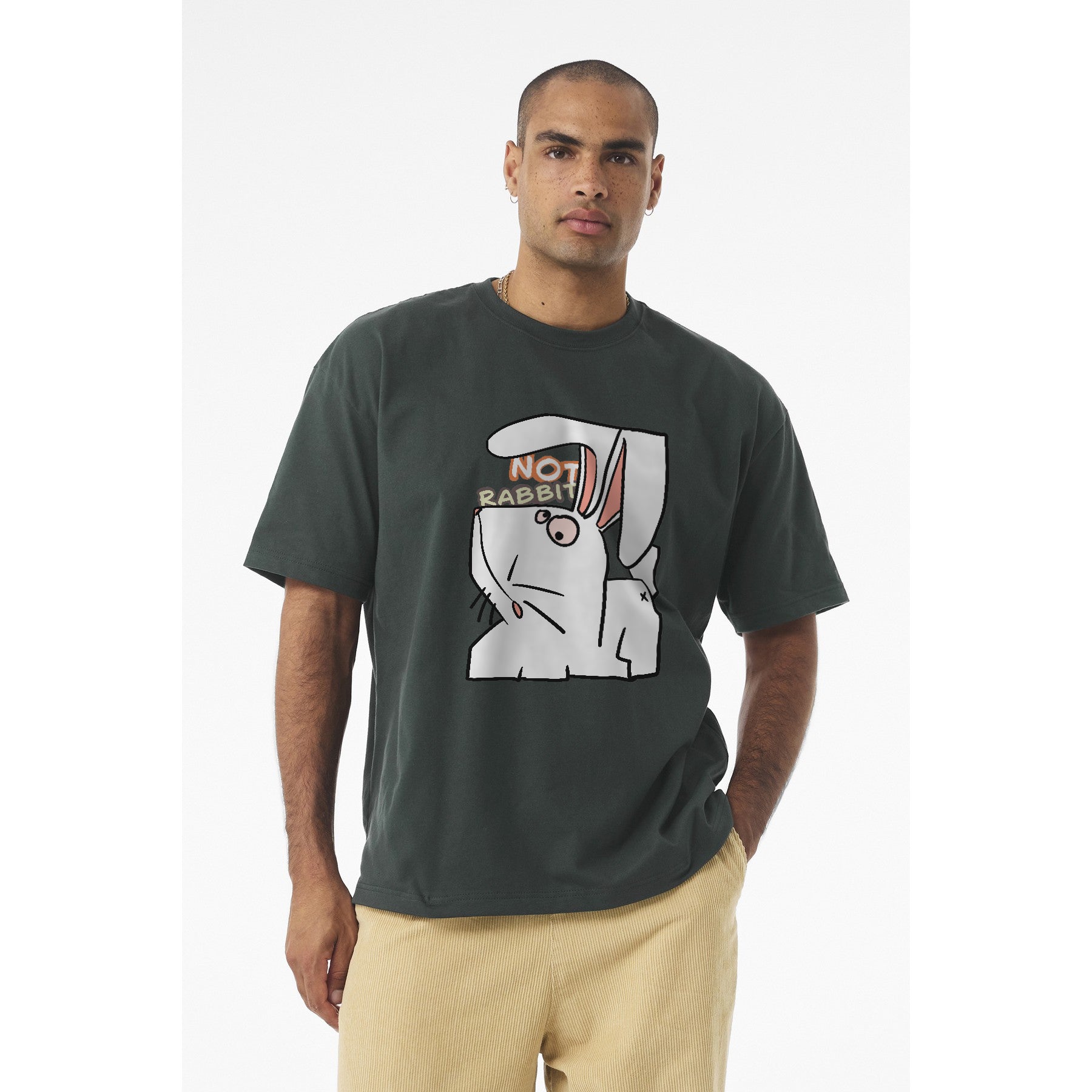 Rabbit Pocket Tee — Cute 'Not Rabbit' Graphic T-Shirt