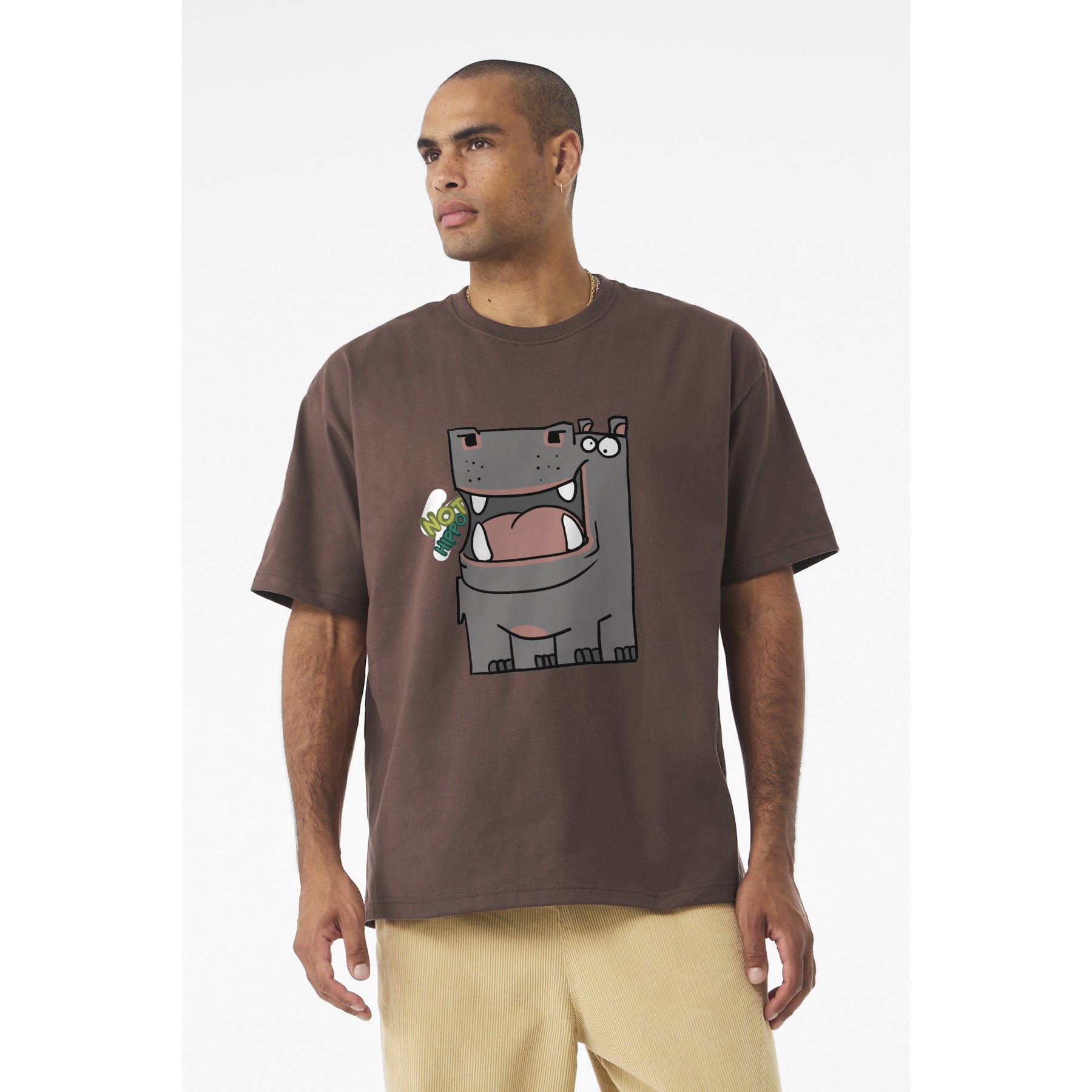 Hippo Cartoon Tee — Cute "Not Hippo" Graphic T-Shirt
