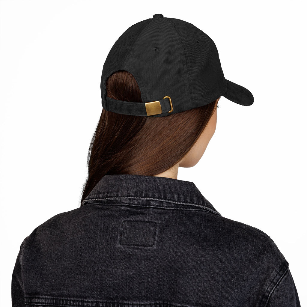 Vintage Corduroy Cap — Embroidered 'not elephant' Logo Hat