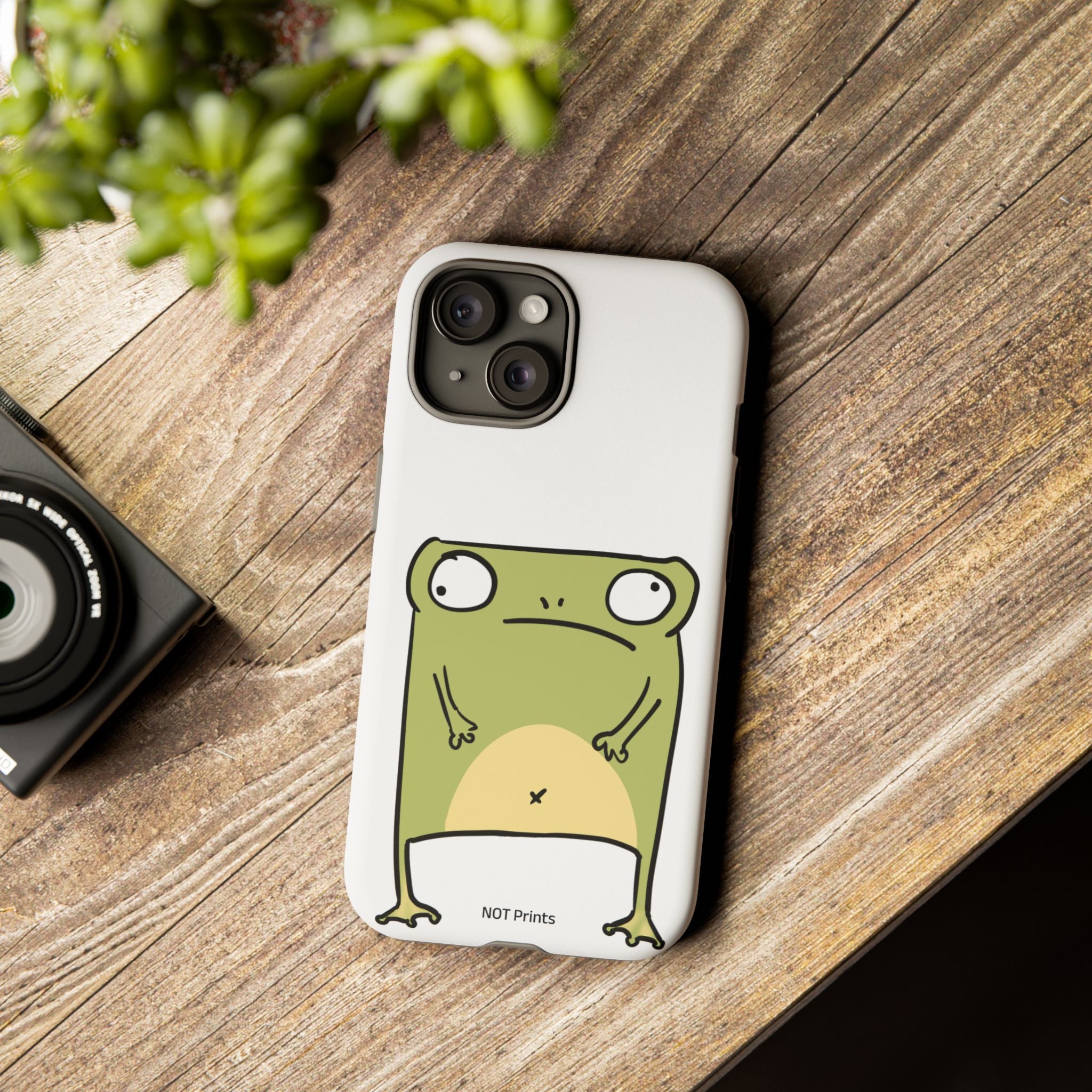 Funny Frog Tough Phone Case — Cute Stubborn Frog Protective iPhone Case