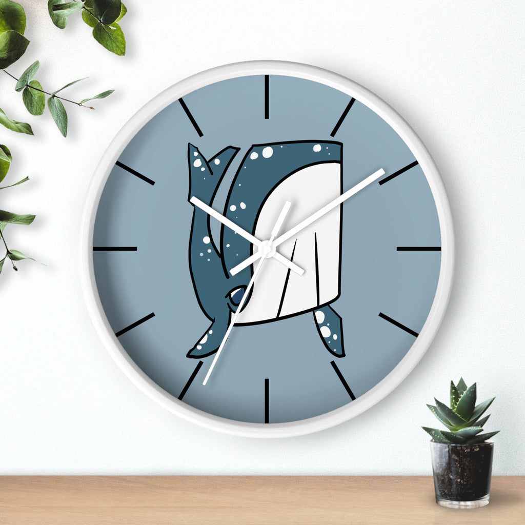 Whale Shark Wall Clock — Cute Nautical Ocean Decor, Marine Life Gift